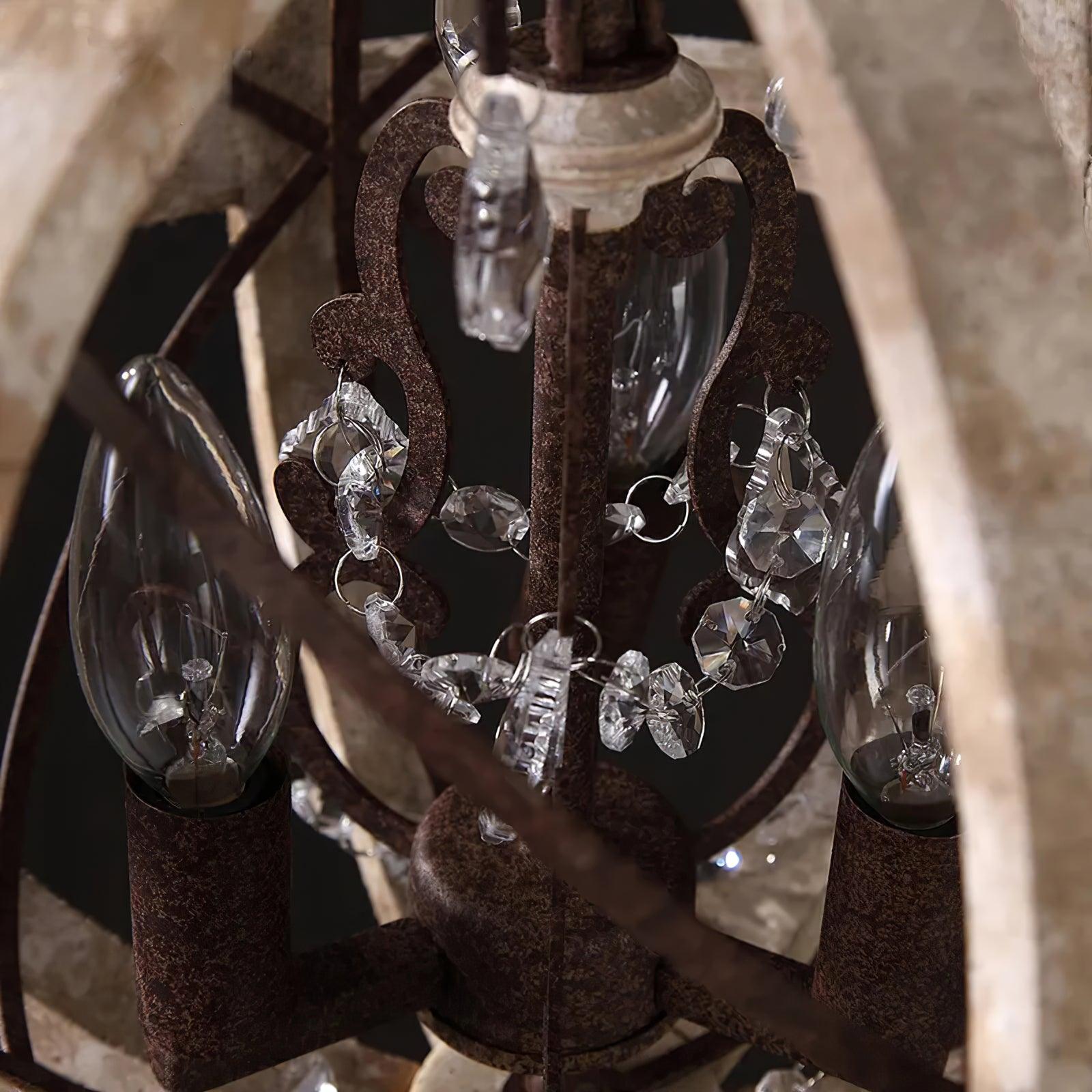 Retro Globe Weathered Chandelier - Blowlighting