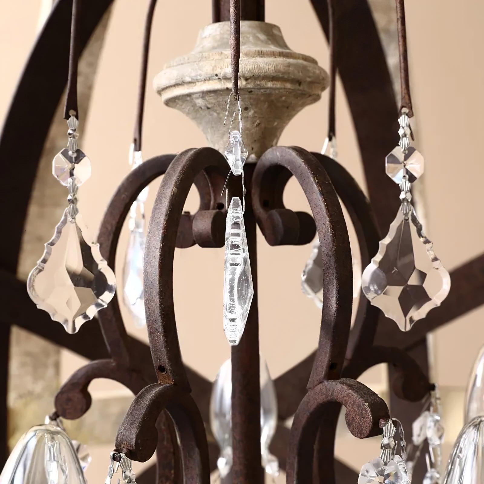 Retro Globe Weathered Chandelier - Blowlighting