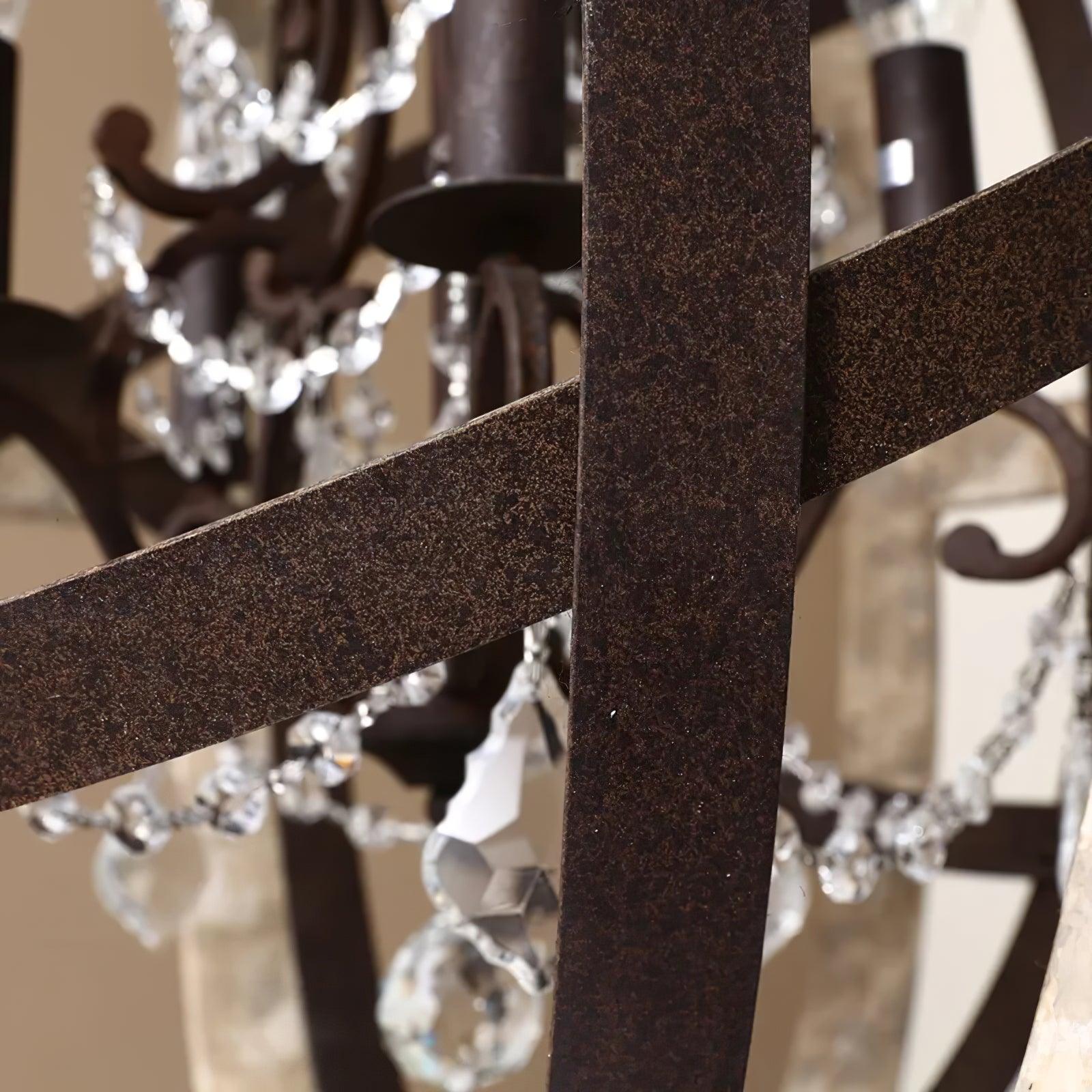 Retro Globe Weathered Chandelier - Blowlighting