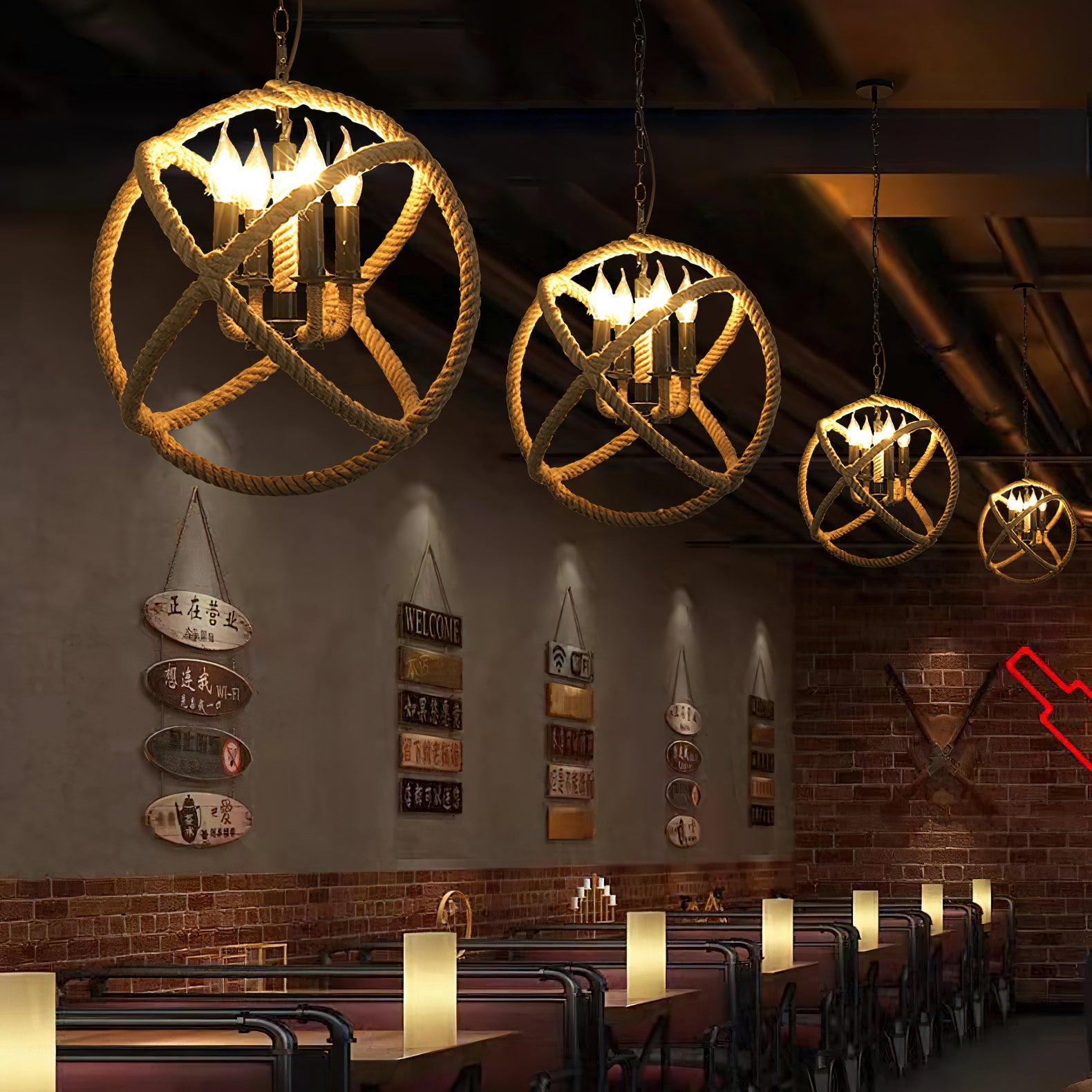 Retro Hemp Rope Interesting Pendant Light - Blowlighting