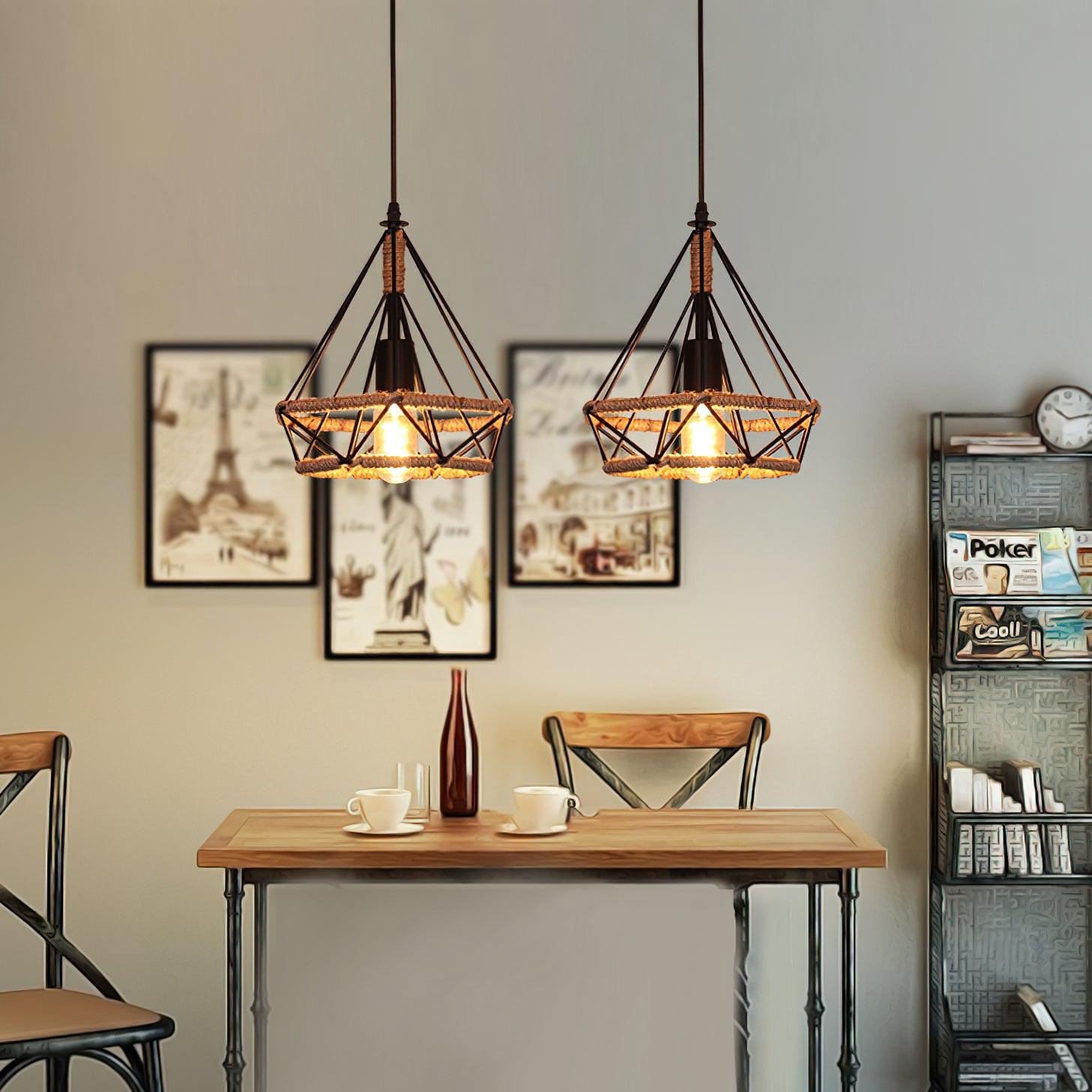 Retro Hemp Rope Interesting Pendant Light - Blowlighting