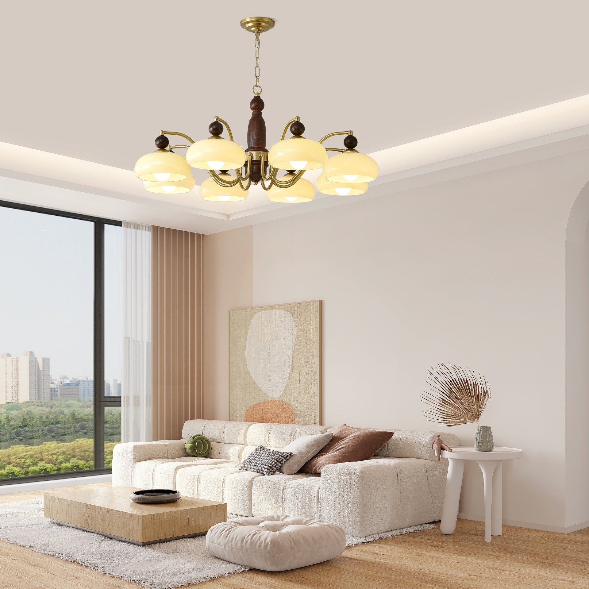 Aurora Chandelier Revival Crown Rustic - Blowlighting