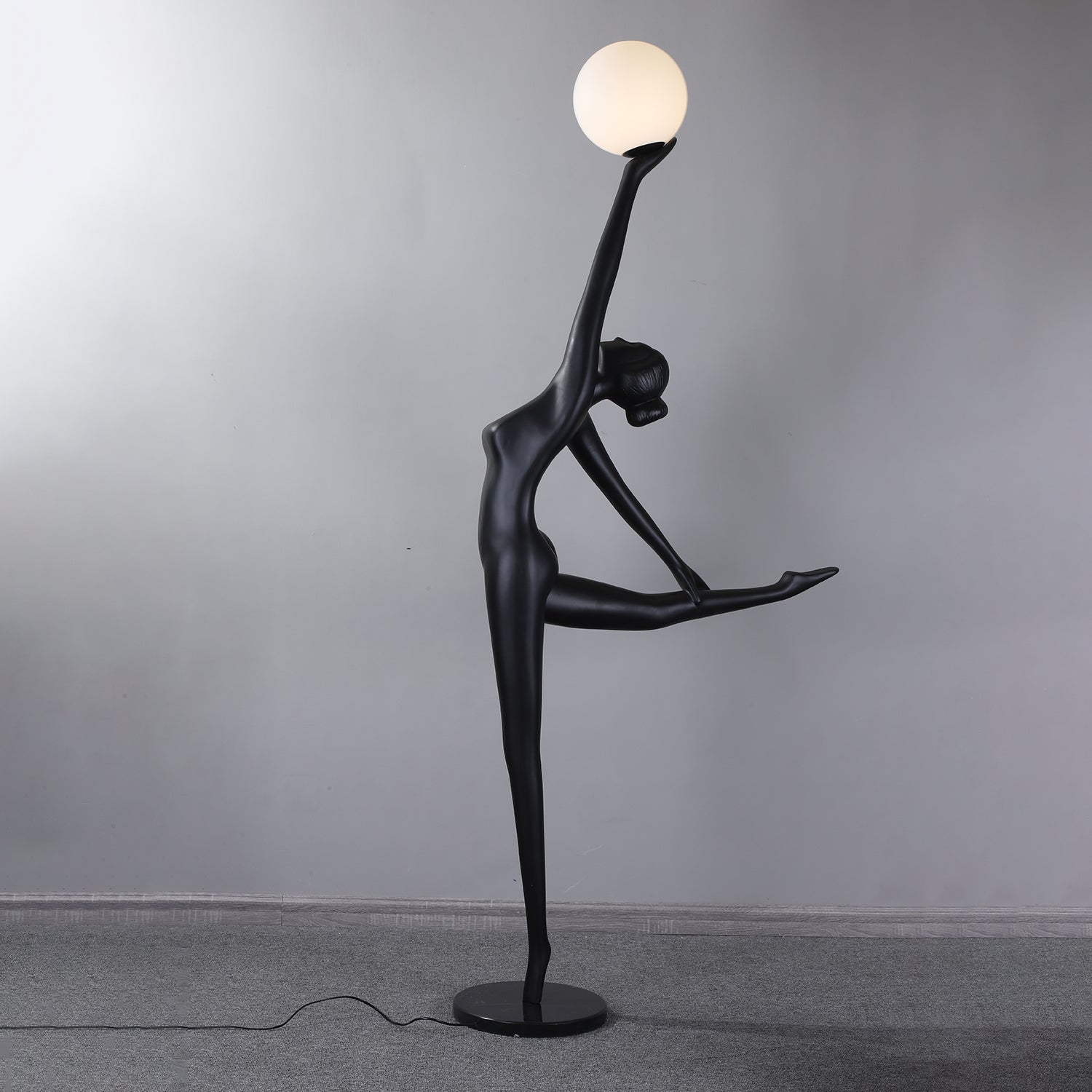 Lyrielle Ballerina Black Metal Floor Lamp - Blowlighting