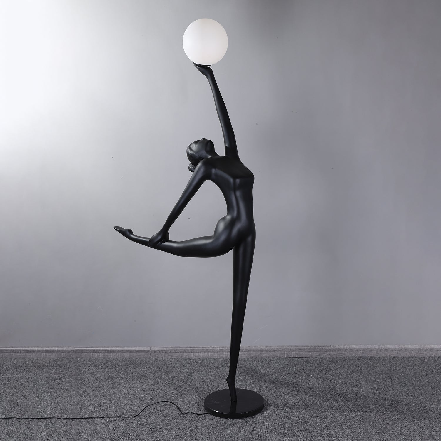 Lyrielle Ballerina Black Metal Floor Lamp - Blowlighting
