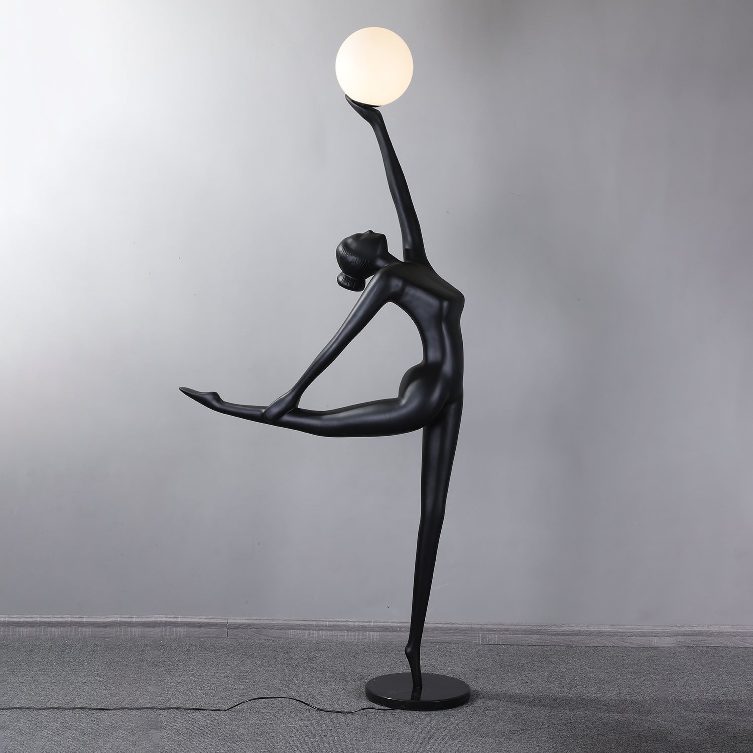 Lyrielle Ballerina Black Metal Floor Lamp - Blowlighting