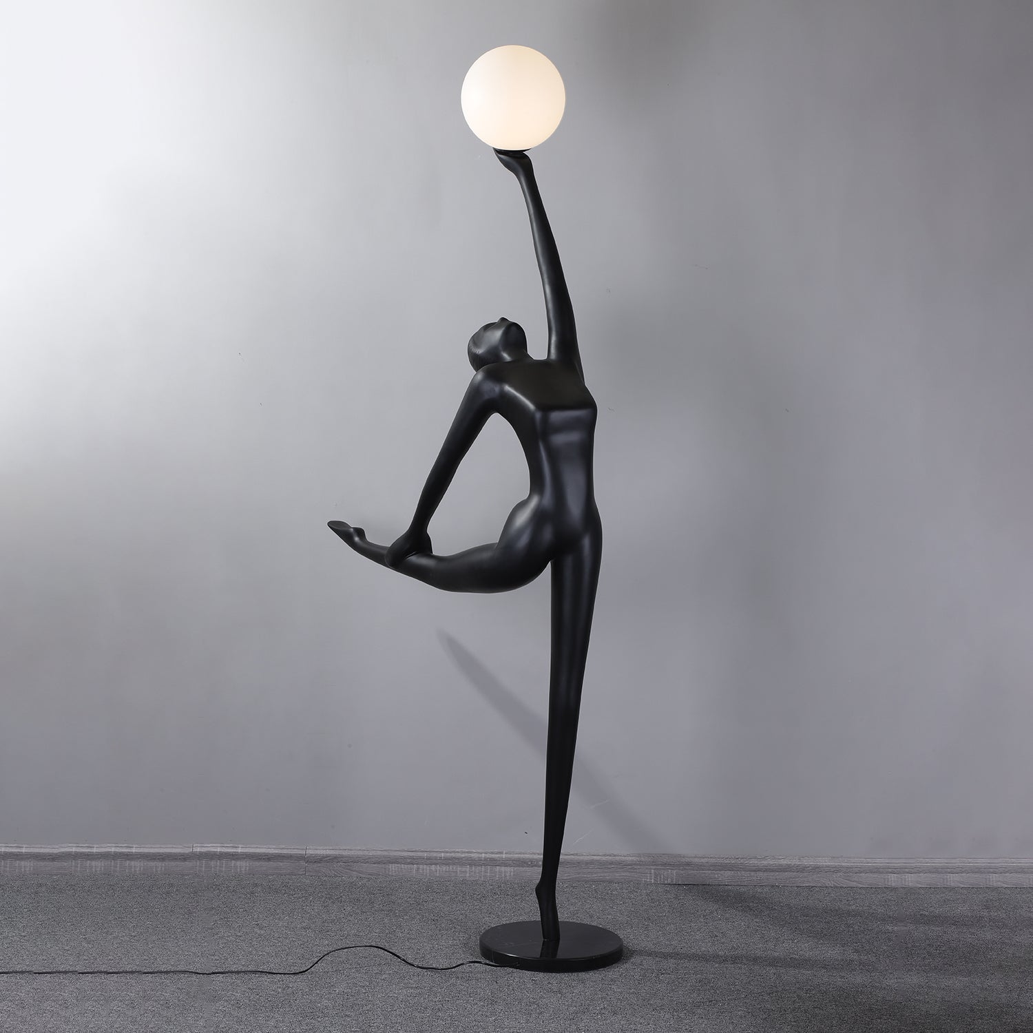 Lyrielle Ballerina Black Metal Floor Lamp - Blowlighting