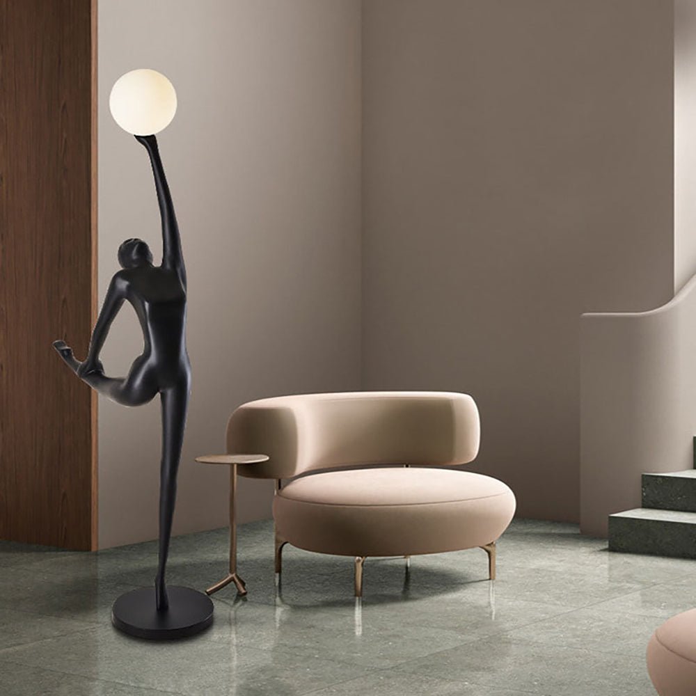 Lyrielle Ballerina Black Metal Floor Lamp - Blowlighting
