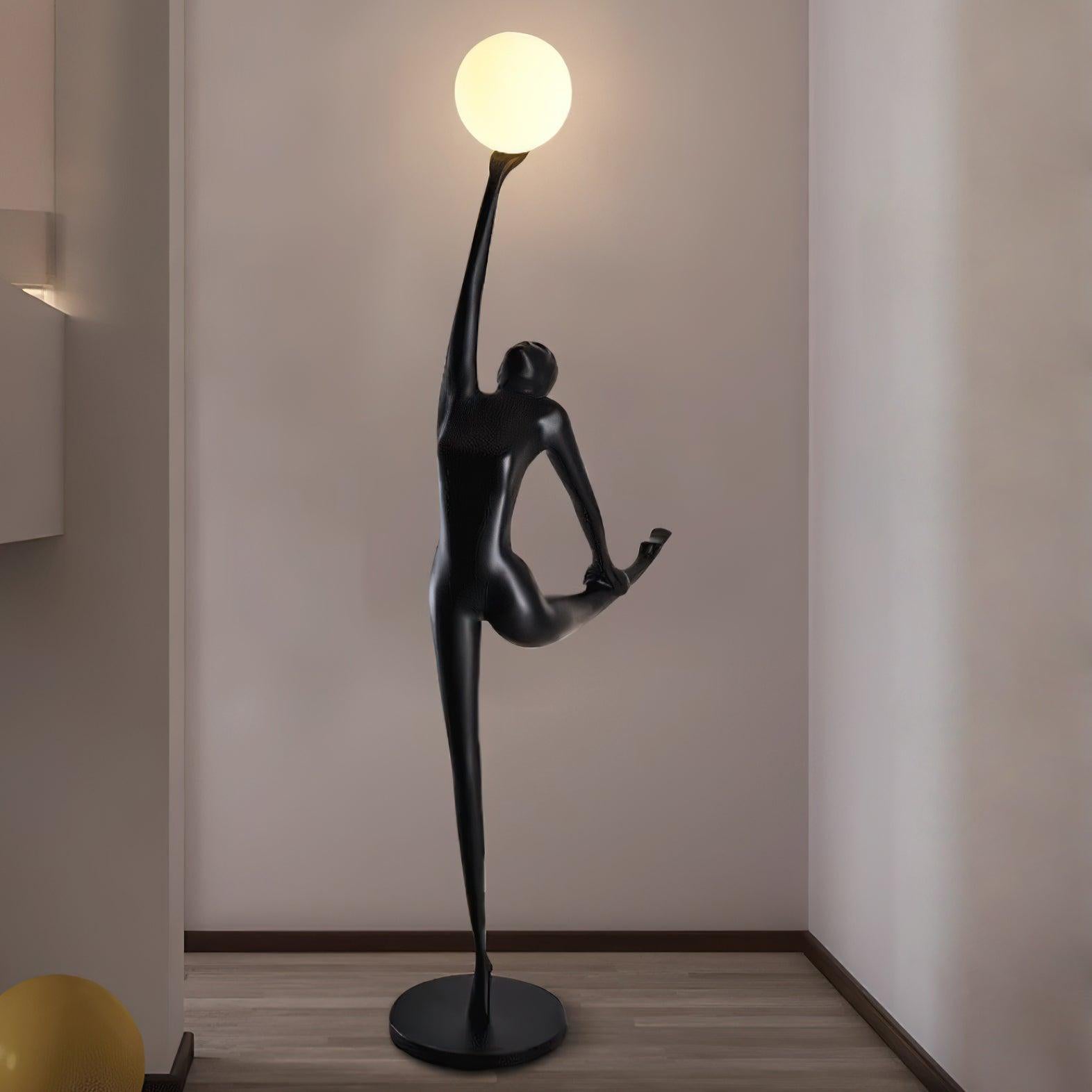Lyrielle Ballerina Black Metal Floor Lamp - Blowlighting