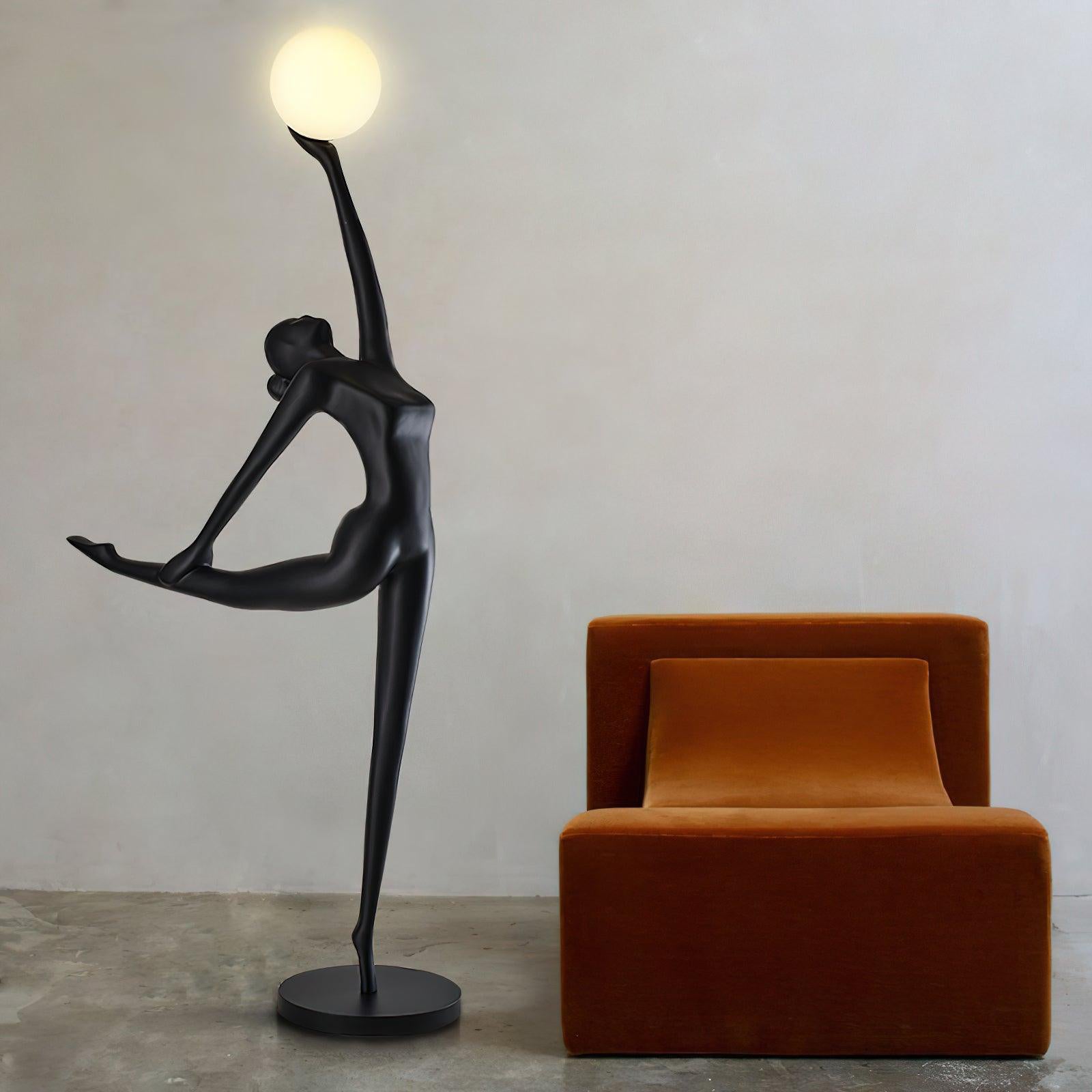 Lyrielle Ballerina Black Metal Floor Lamp - Blowlighting