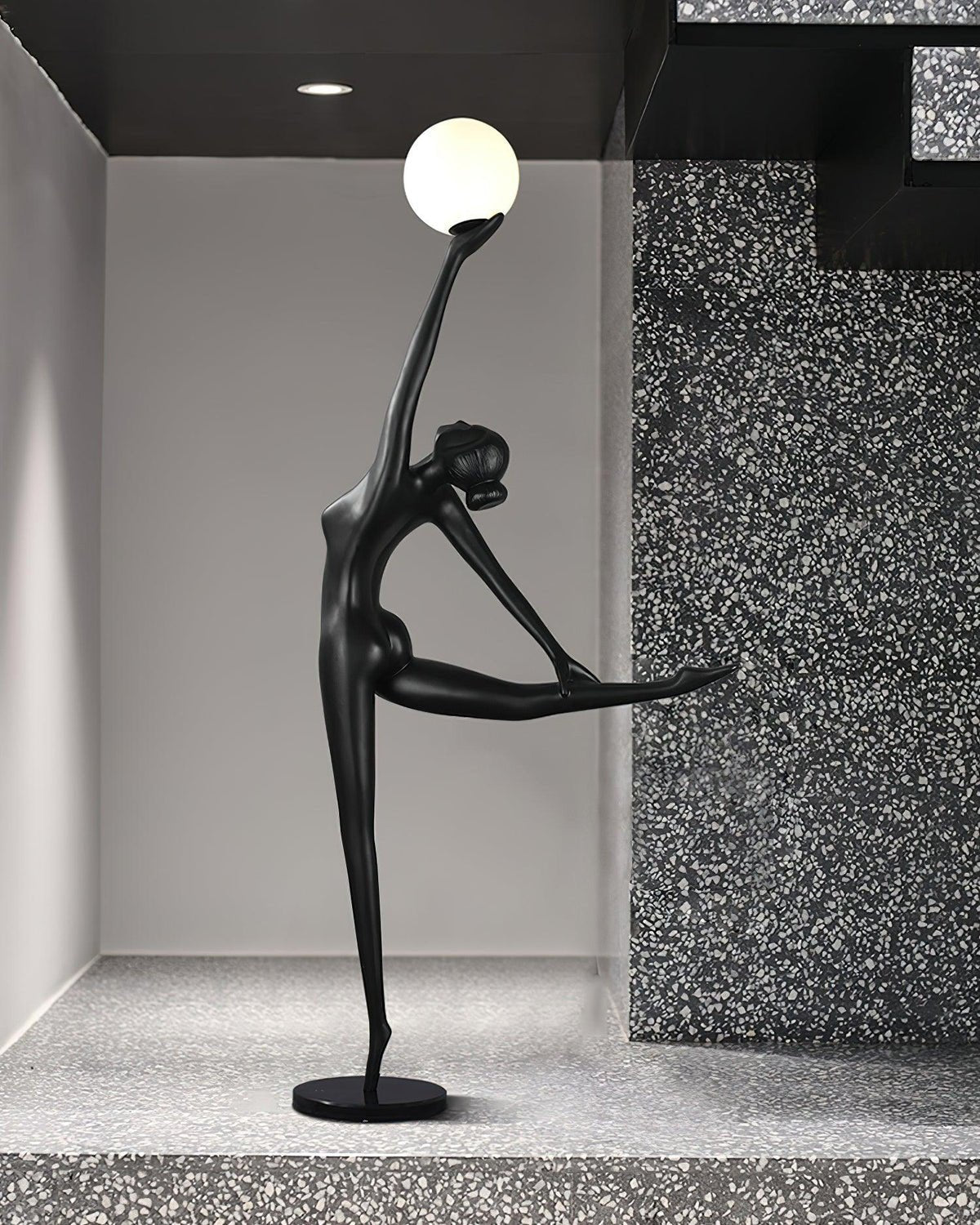 Lyrielle Ballerina Black Metal Floor Lamp - Blowlighting