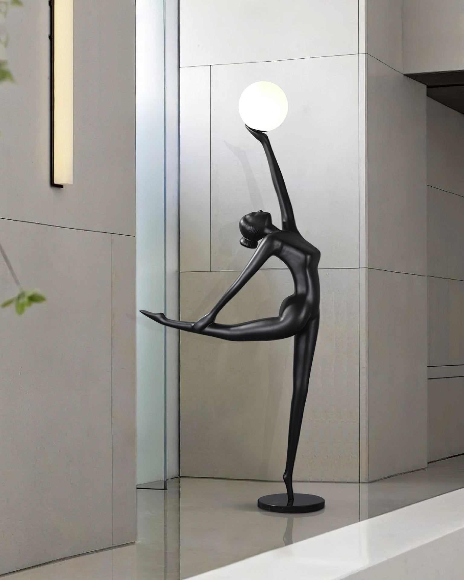 Lyrielle Ballerina Black Metal Floor Lamp - Blowlighting