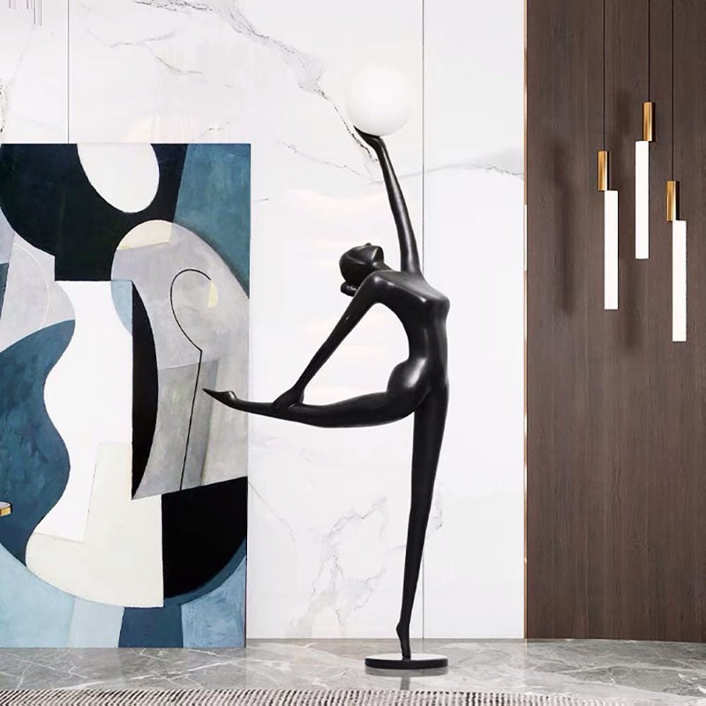 Lyrielle Ballerina Black Metal Floor Lamp - Blowlighting