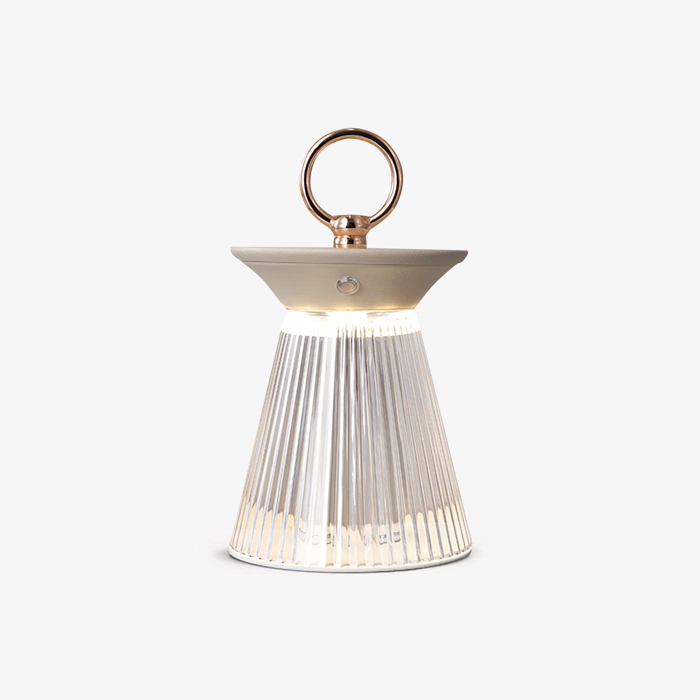 Ribbed Acrylic Built-in Battery Table Lamp - Blowlighting