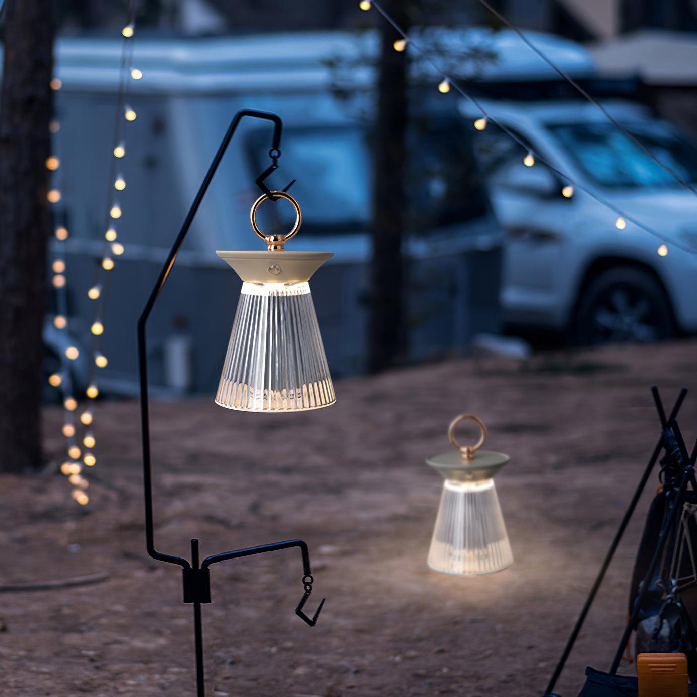 Ribbed Acrylic Built-in Battery Table Lamp - Blowlighting