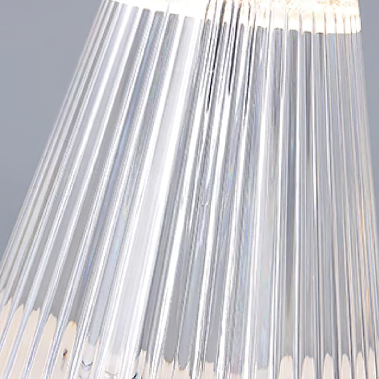 Ribbed Acrylic Built-in Battery Table Lamp - Blowlighting