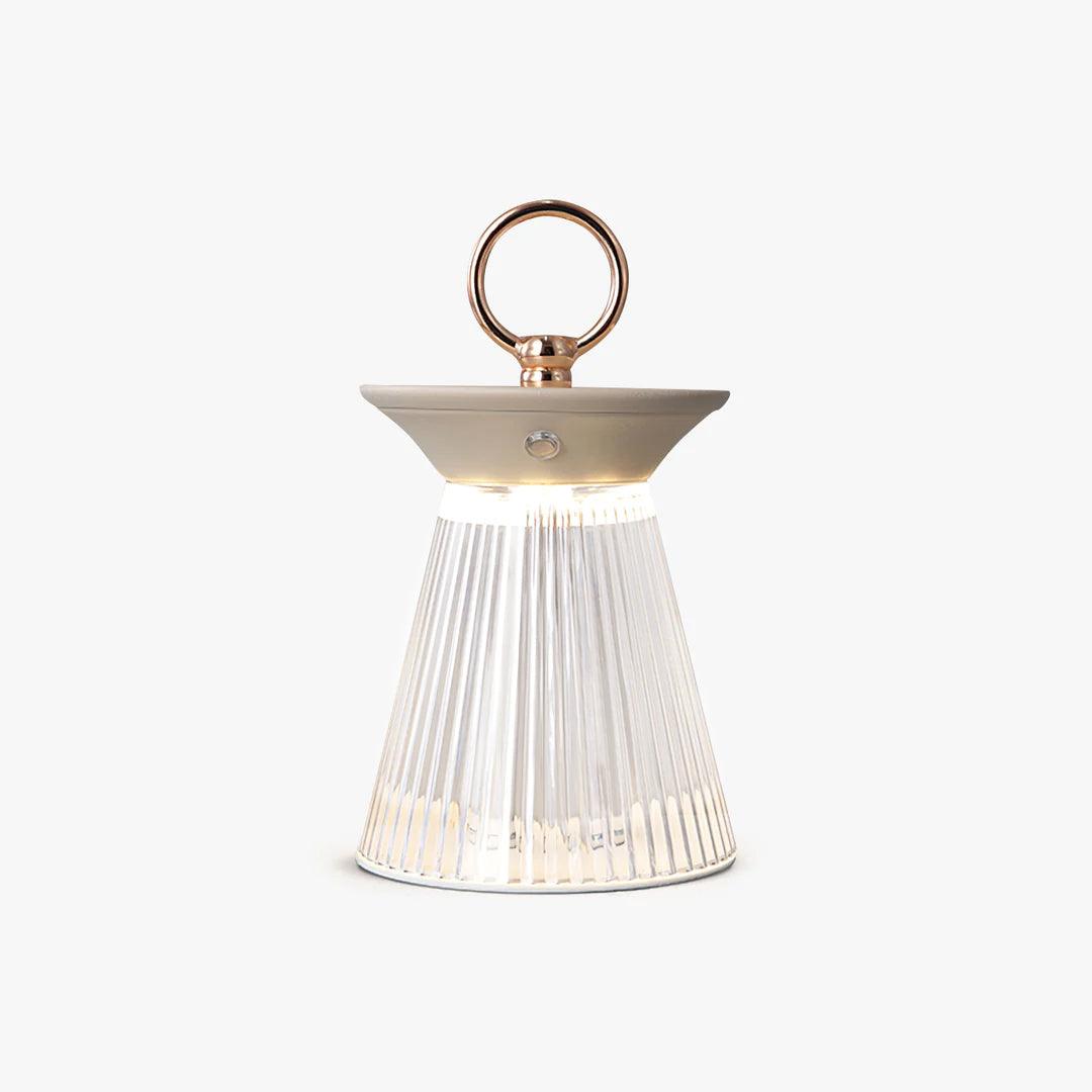 Ribbed Acrylic Built-in Battery Table Lamp - Blowlighting