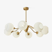 Ribbed Glass Ball Chandelier - Blowlighting