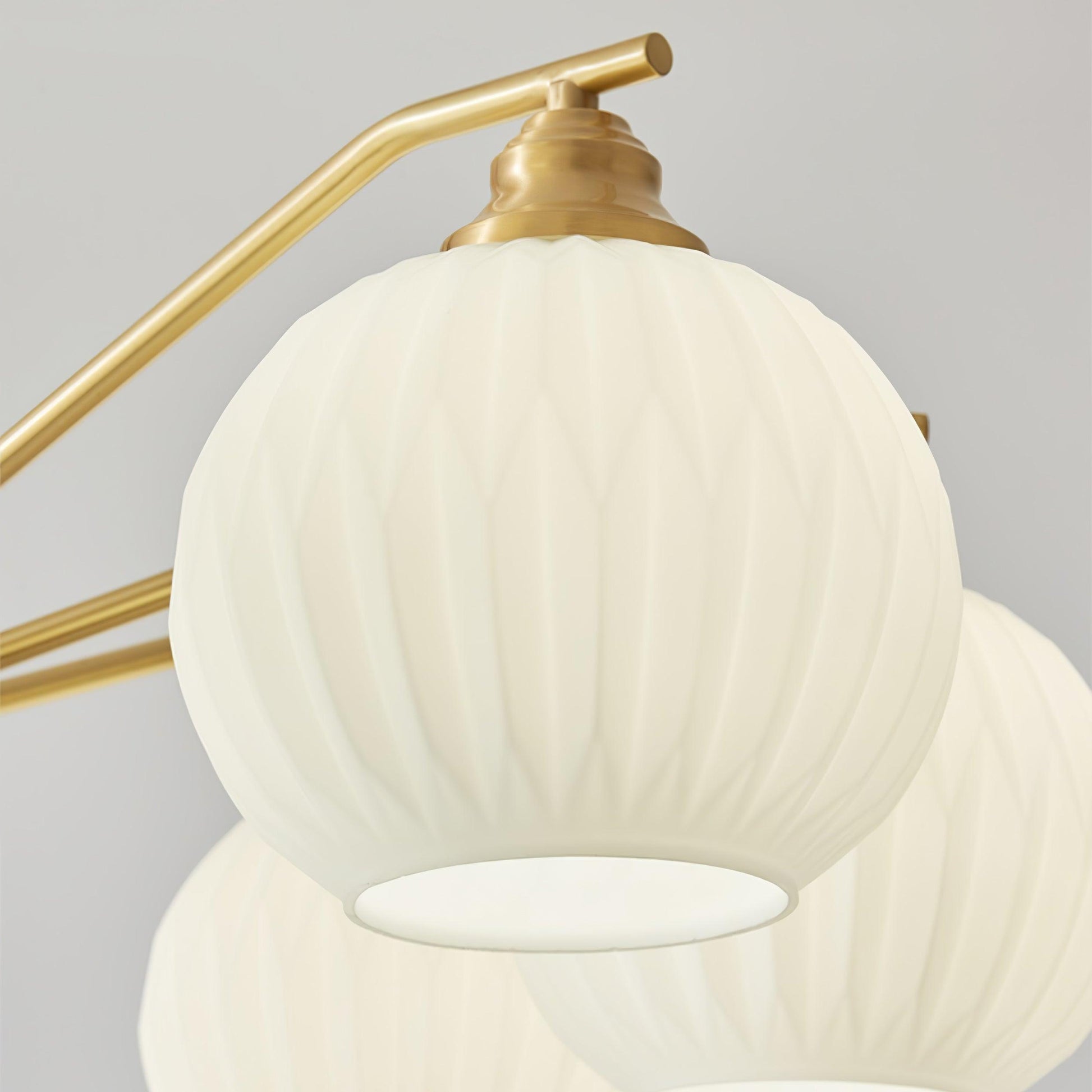 Ribbed Glass Gold Chandelier - Blowlighting
