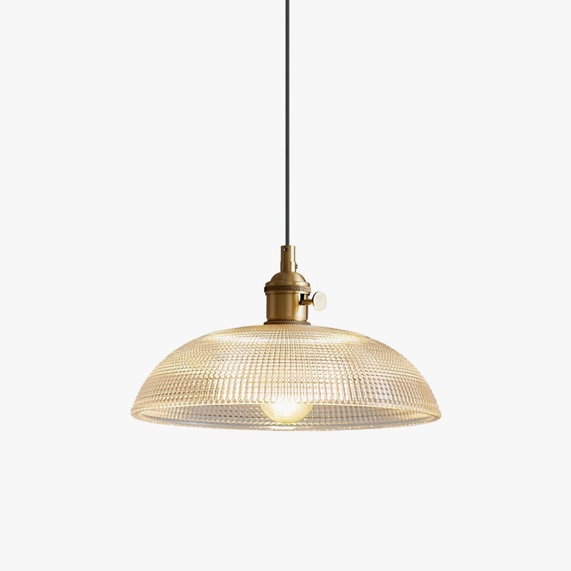 Ribbed Spiral Pendant Swag Light - Blowlighting