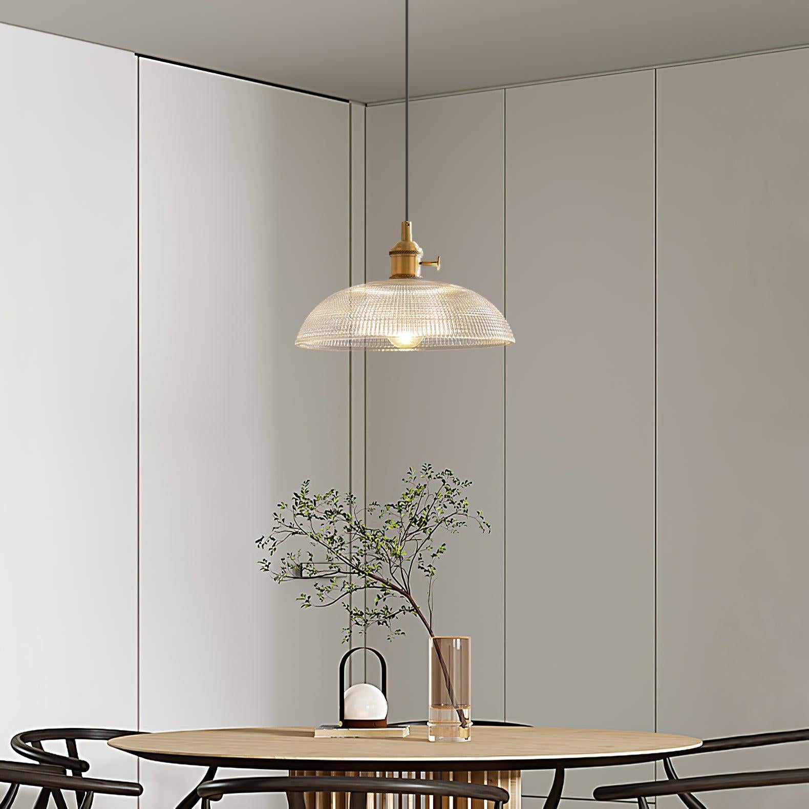 Ribbed Spiral Pendant Swag Light - Blowlighting