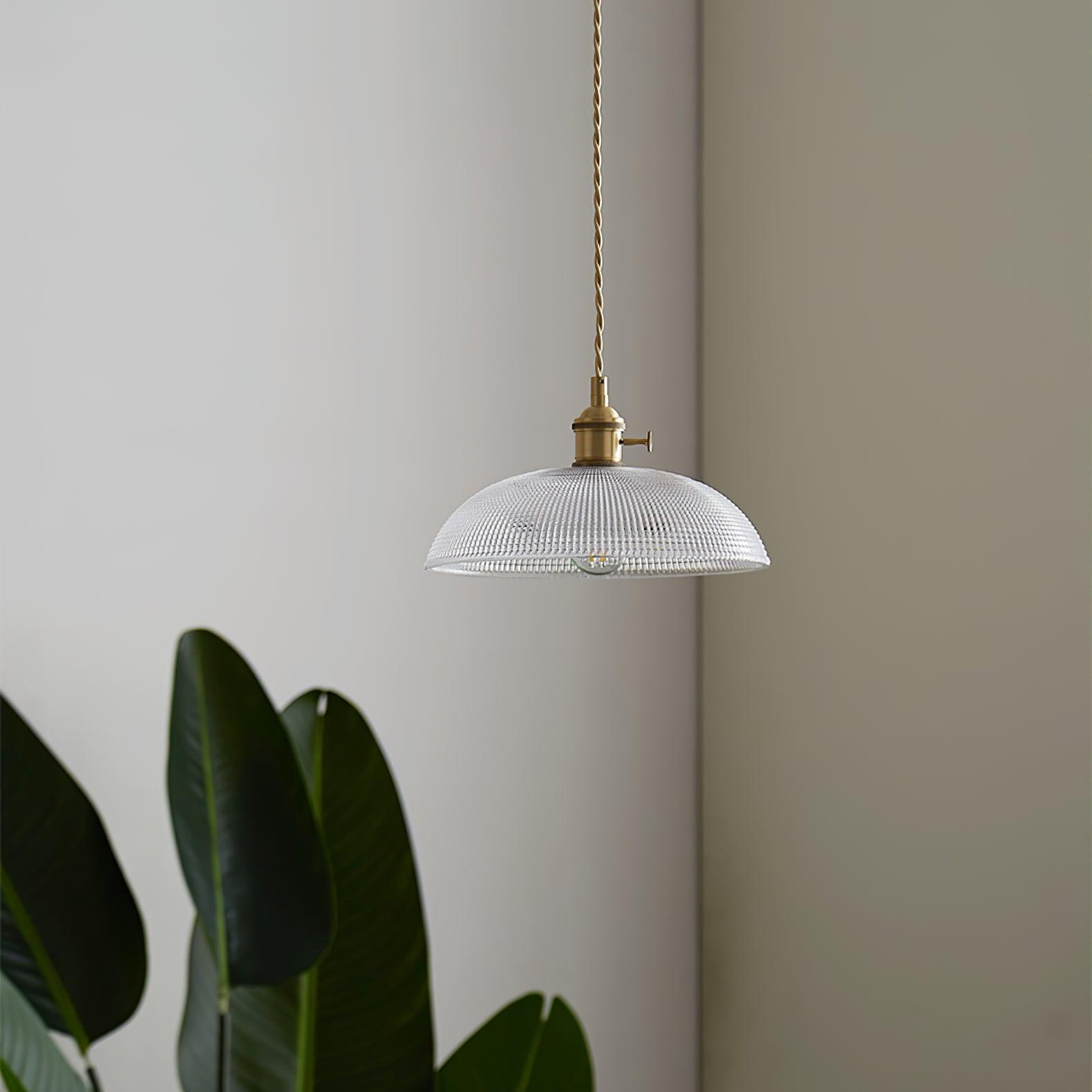 Ribbed Spiral Pendant Light - Blowlighting