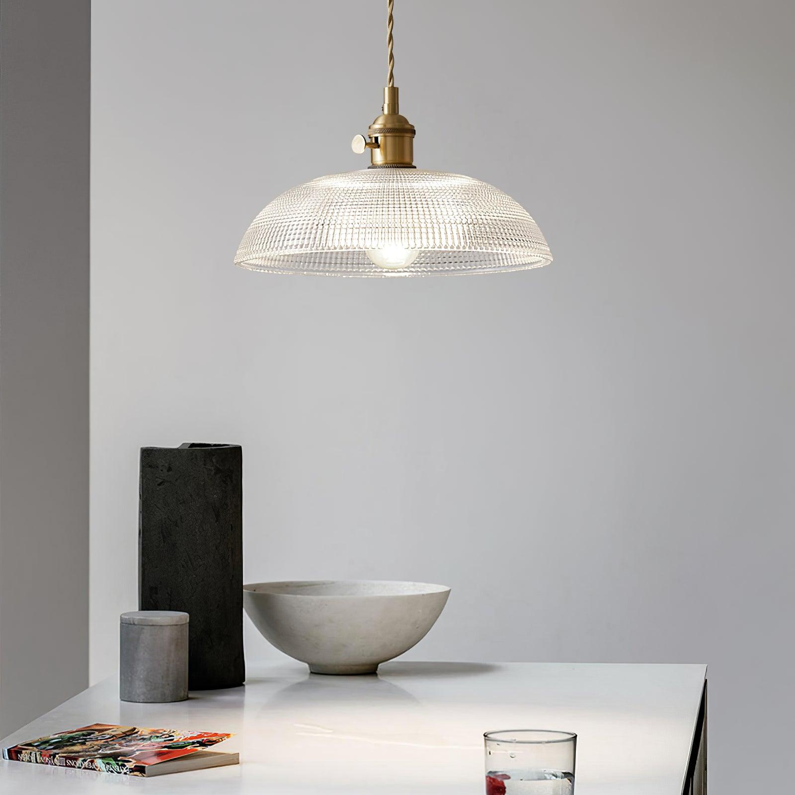 Ribbed Spiral Pendant Light - Blowlighting