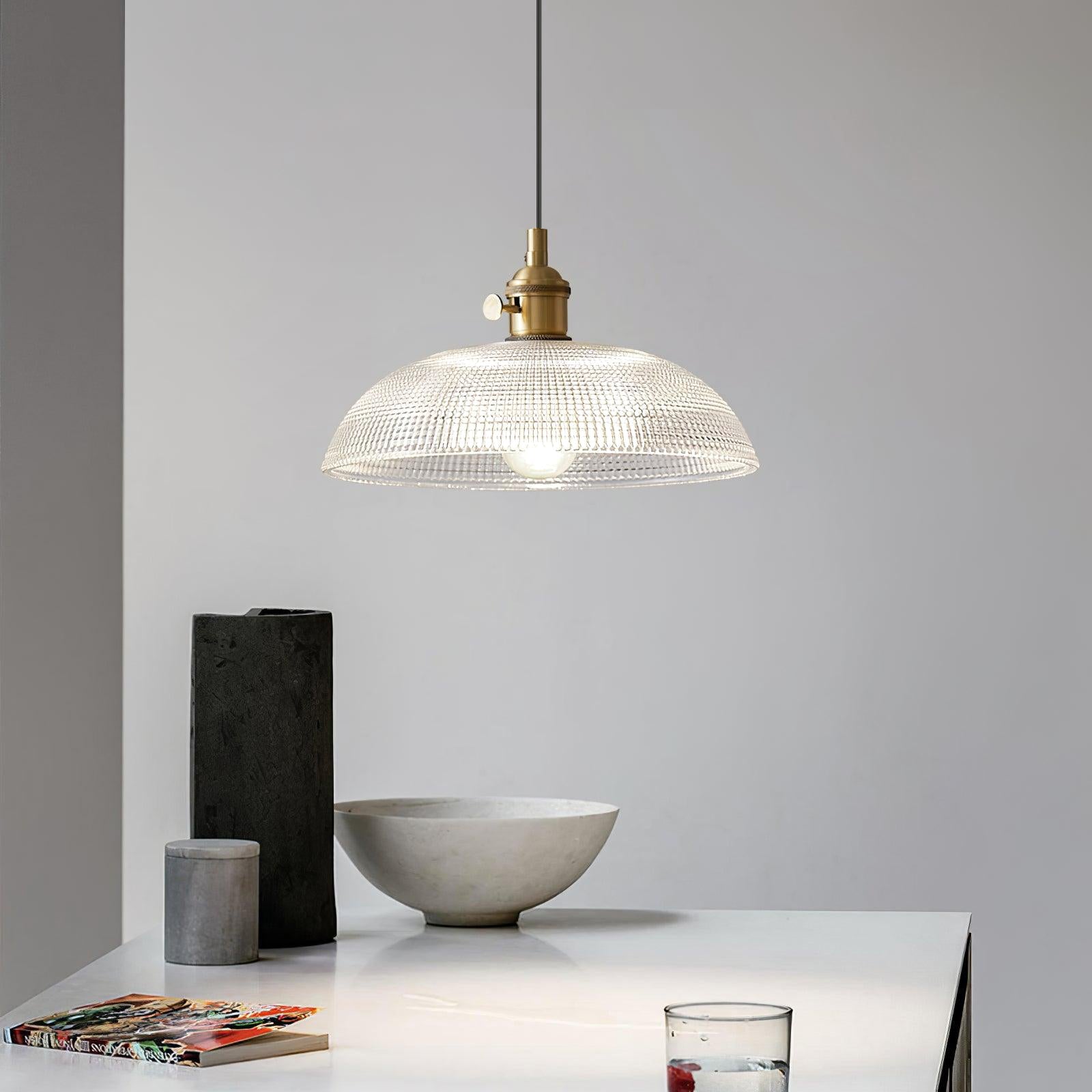 Ribbed Spiral Pendant Swag Light - Blowlighting