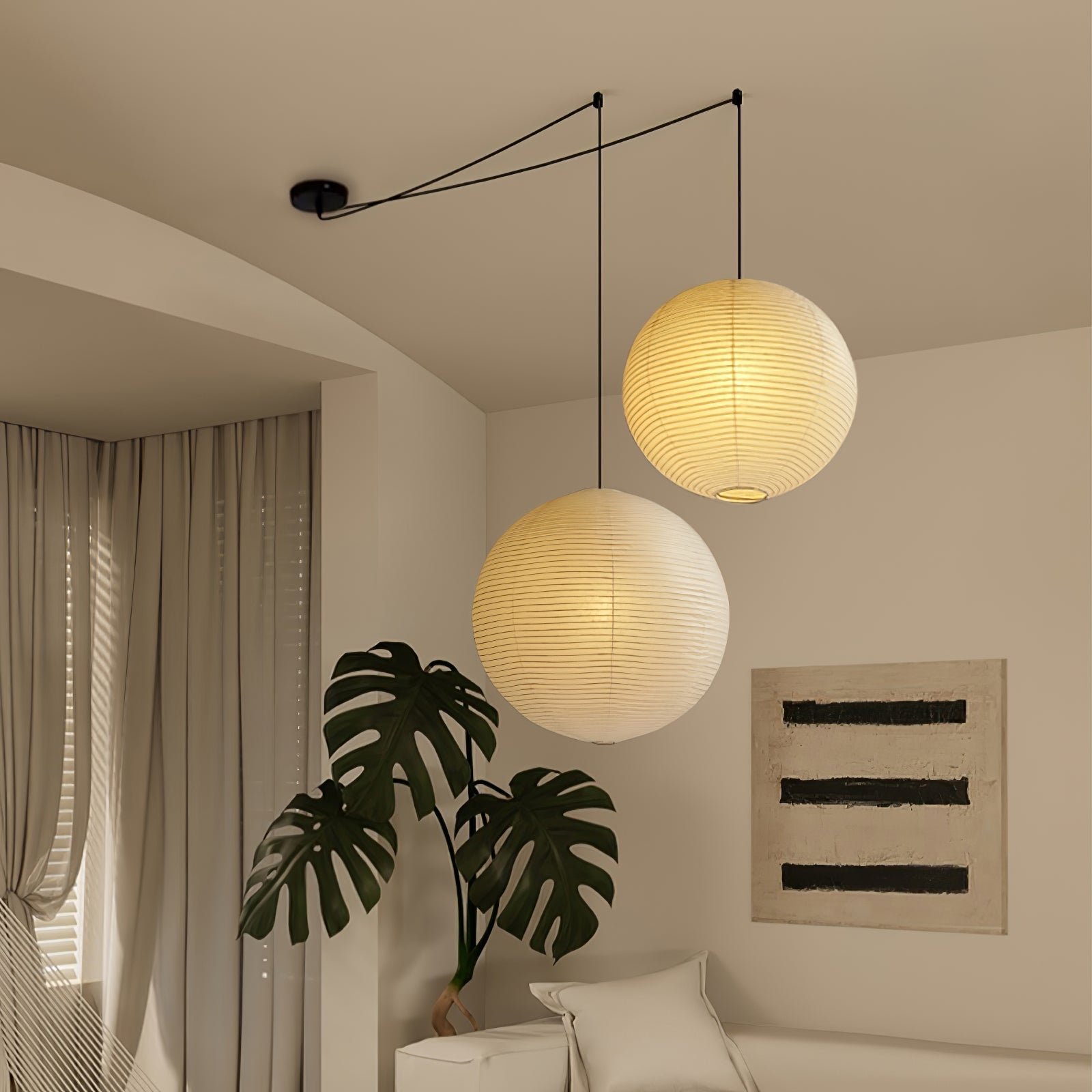 Washi Paper A Pendant Lamp - Blowlighting