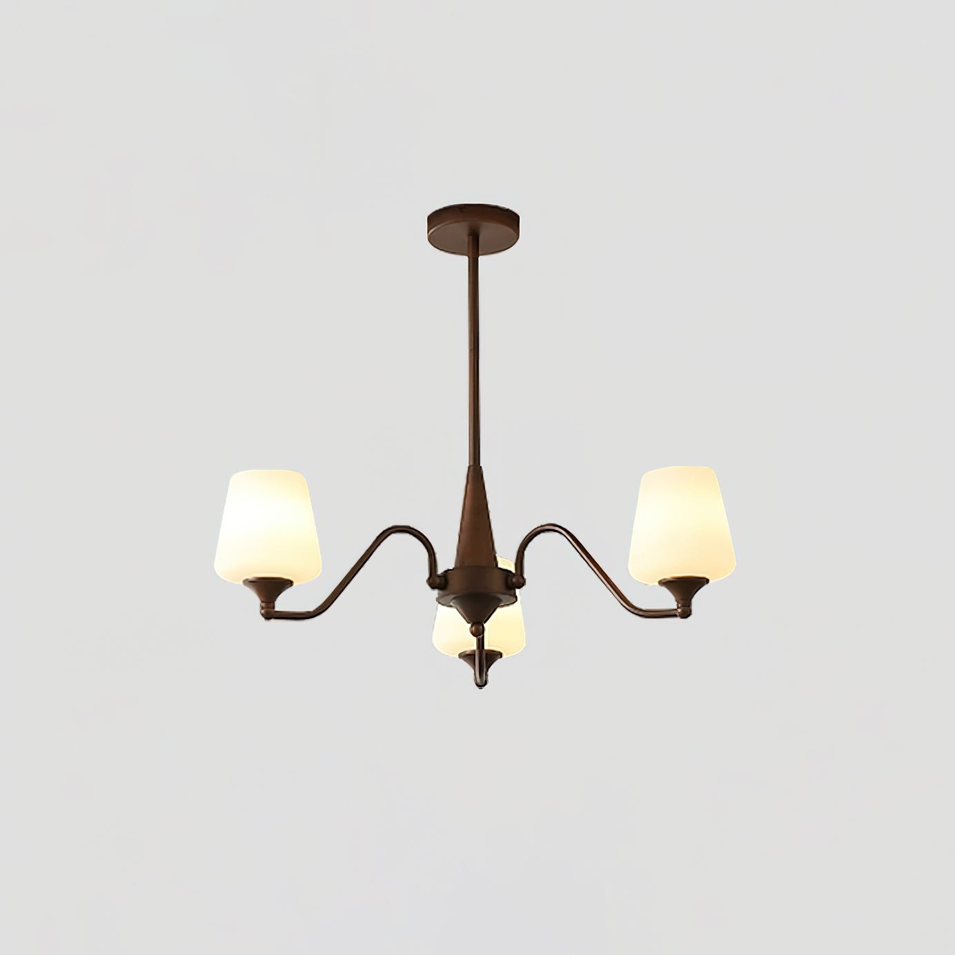 Aurora Chandelier Frosted Glass Shades - Blowlighting