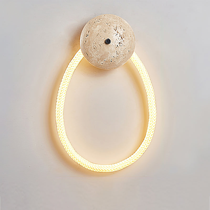 Rigel Minimalist Travertine Wall Light