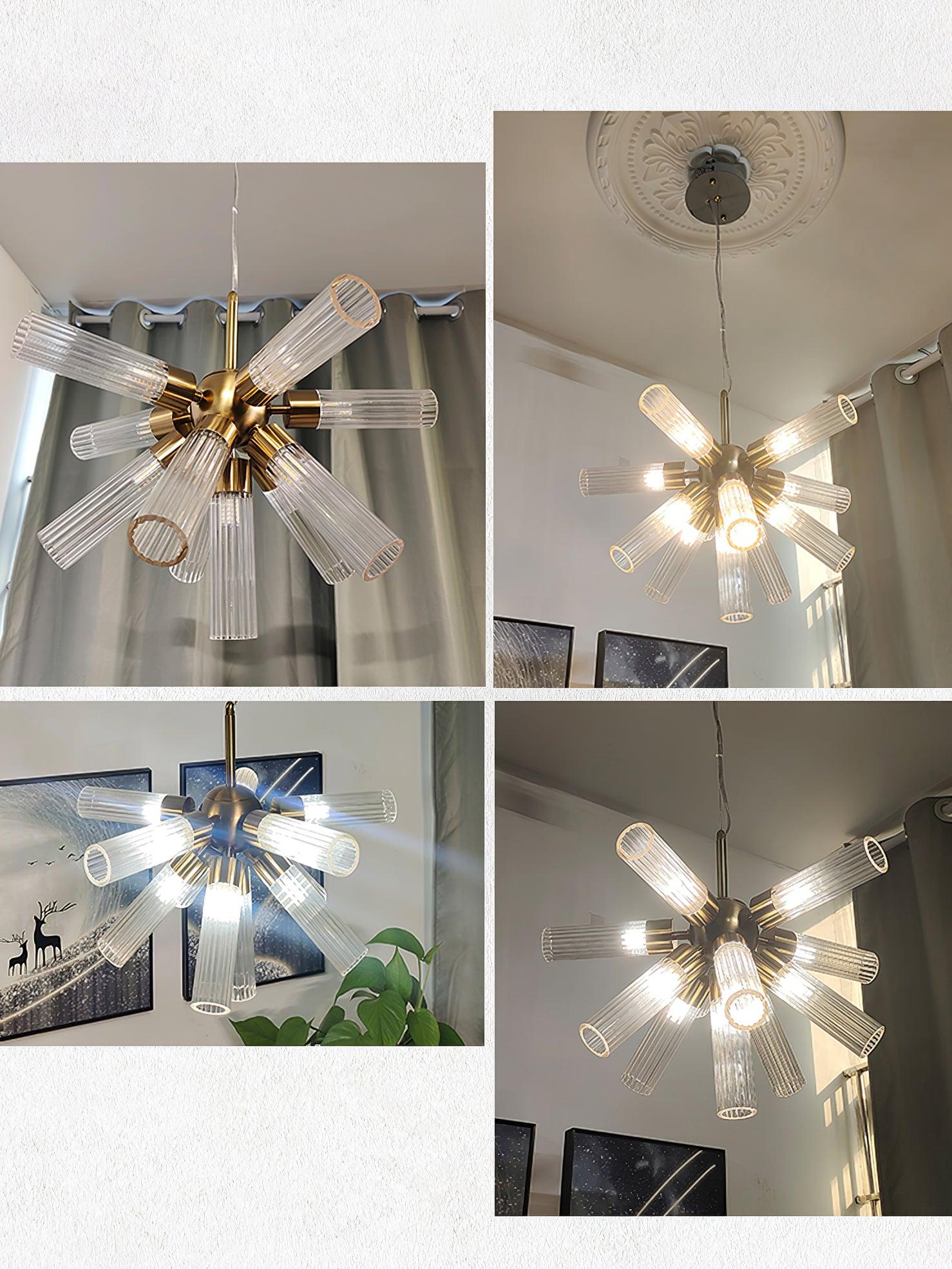 Ringold Postmodern Luxury Sputnik Metal Chandelier - Blowlighting