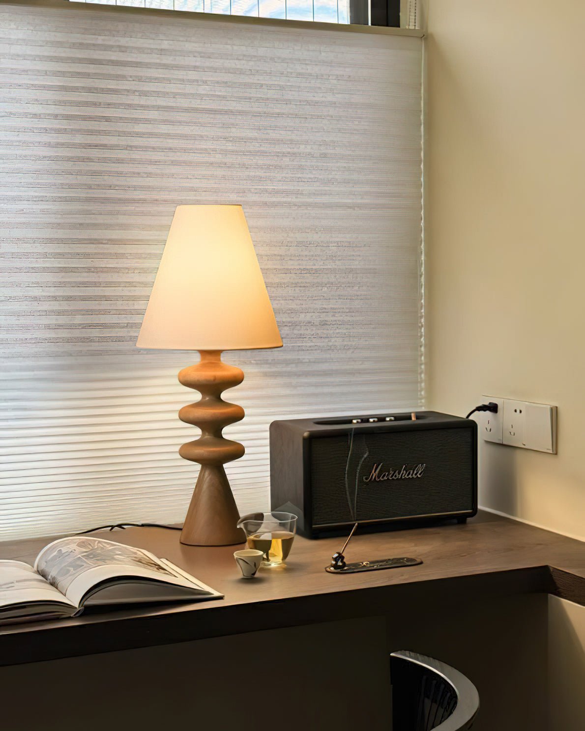Ripple Wood Table Lamp - Blowlighting