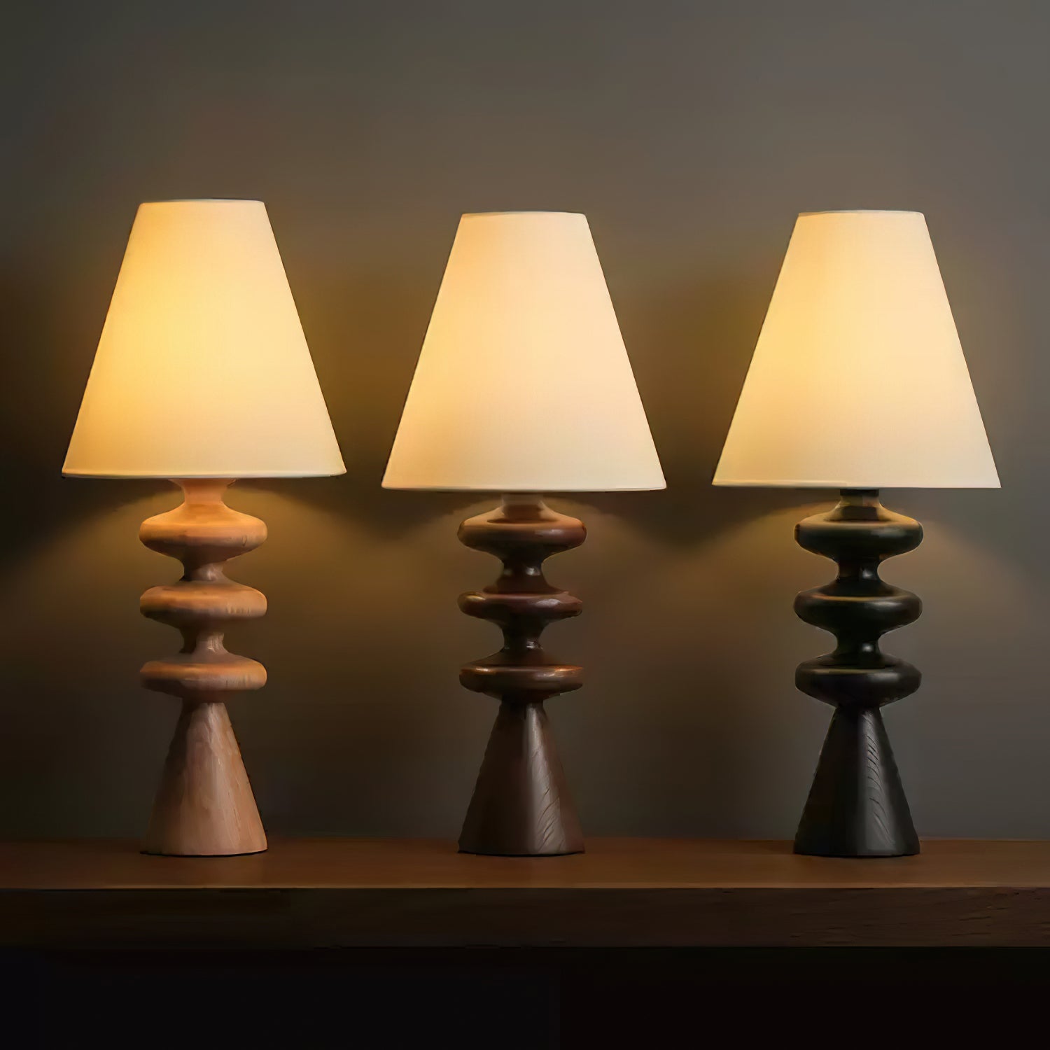 Ripple Wood Table Lamp - Blowlighting