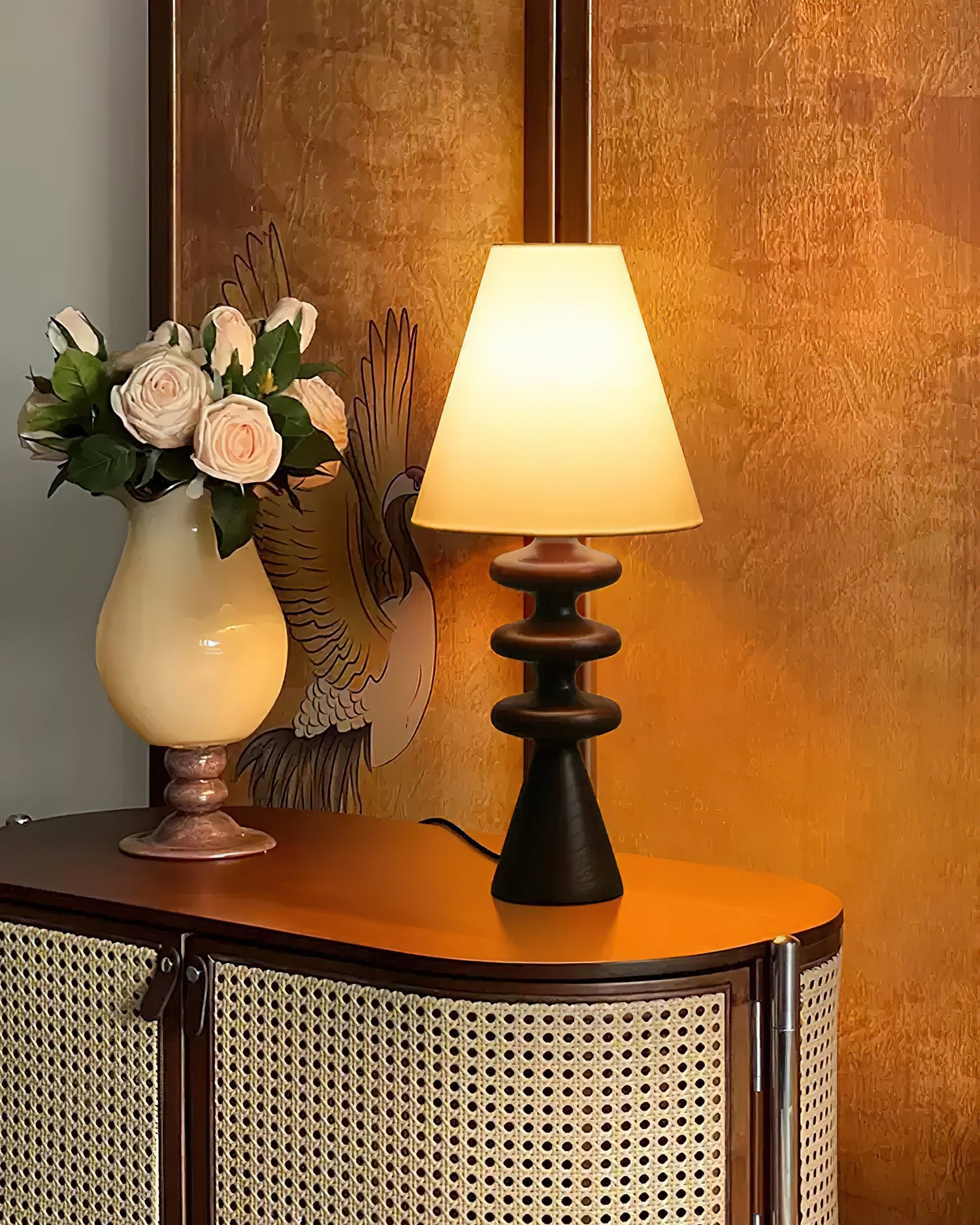 Ripple Wood Table Lamp - Blowlighting
