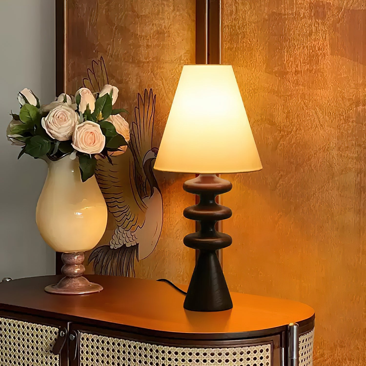 Ripple Wood Table Lamp - Blowlighting