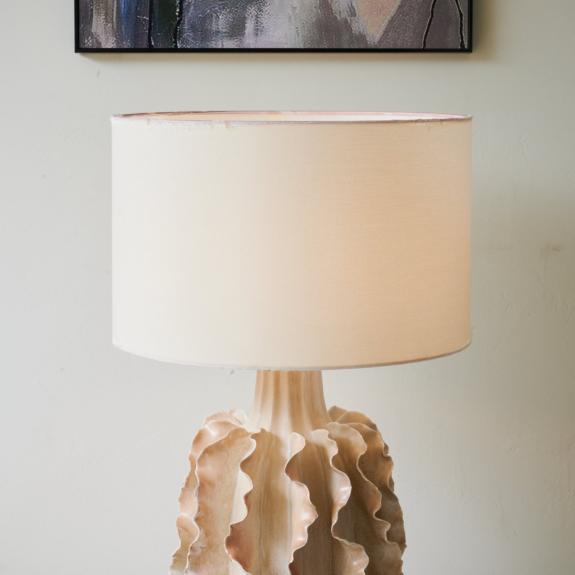 Rippled Clay Table Lamp - Blowlighting