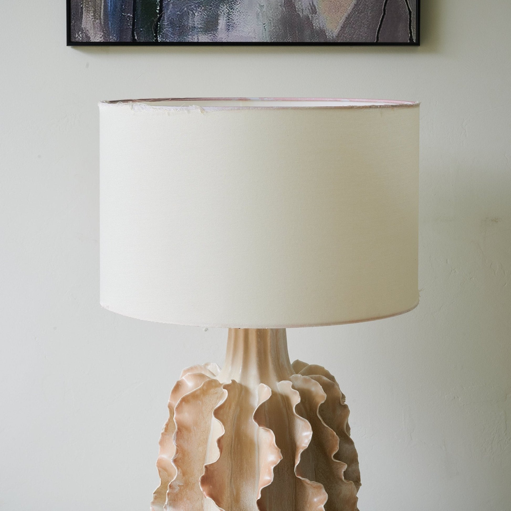 Rippled Clay Table Lamp - Blowlighting