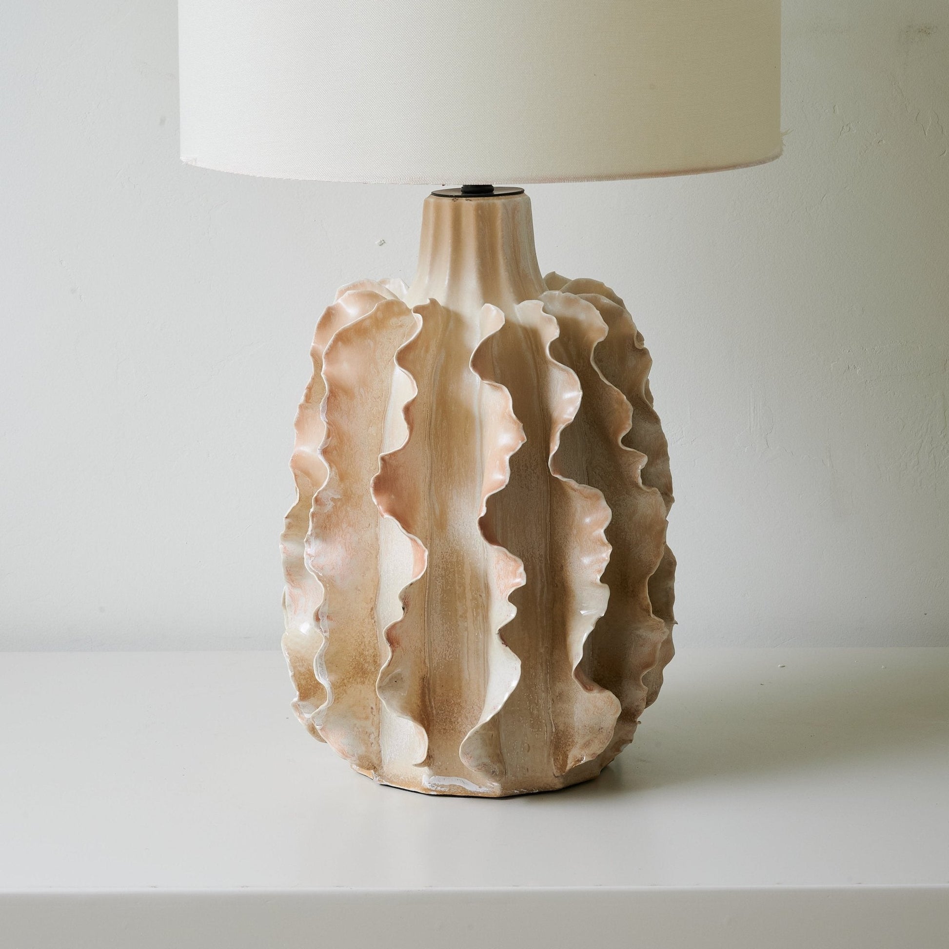 Rippled Clay Table Lamp - Blowlighting