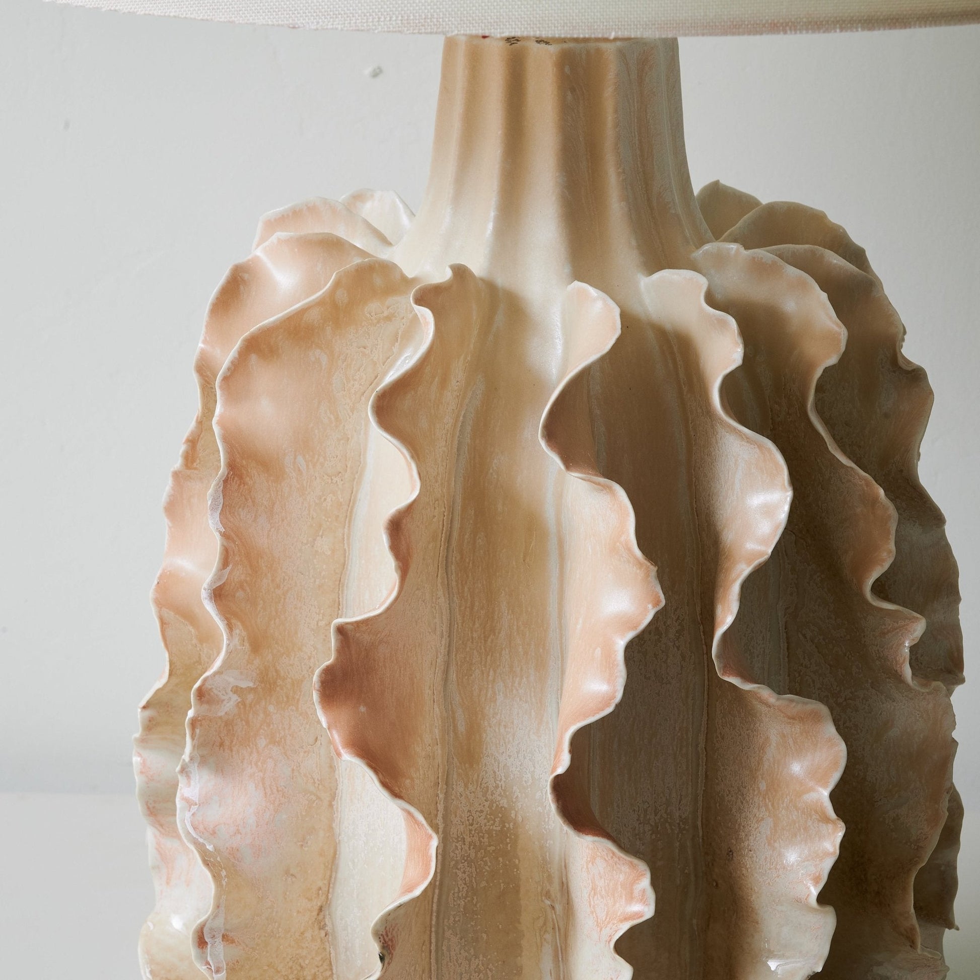 Rippled Clay Table Lamp - Blowlighting