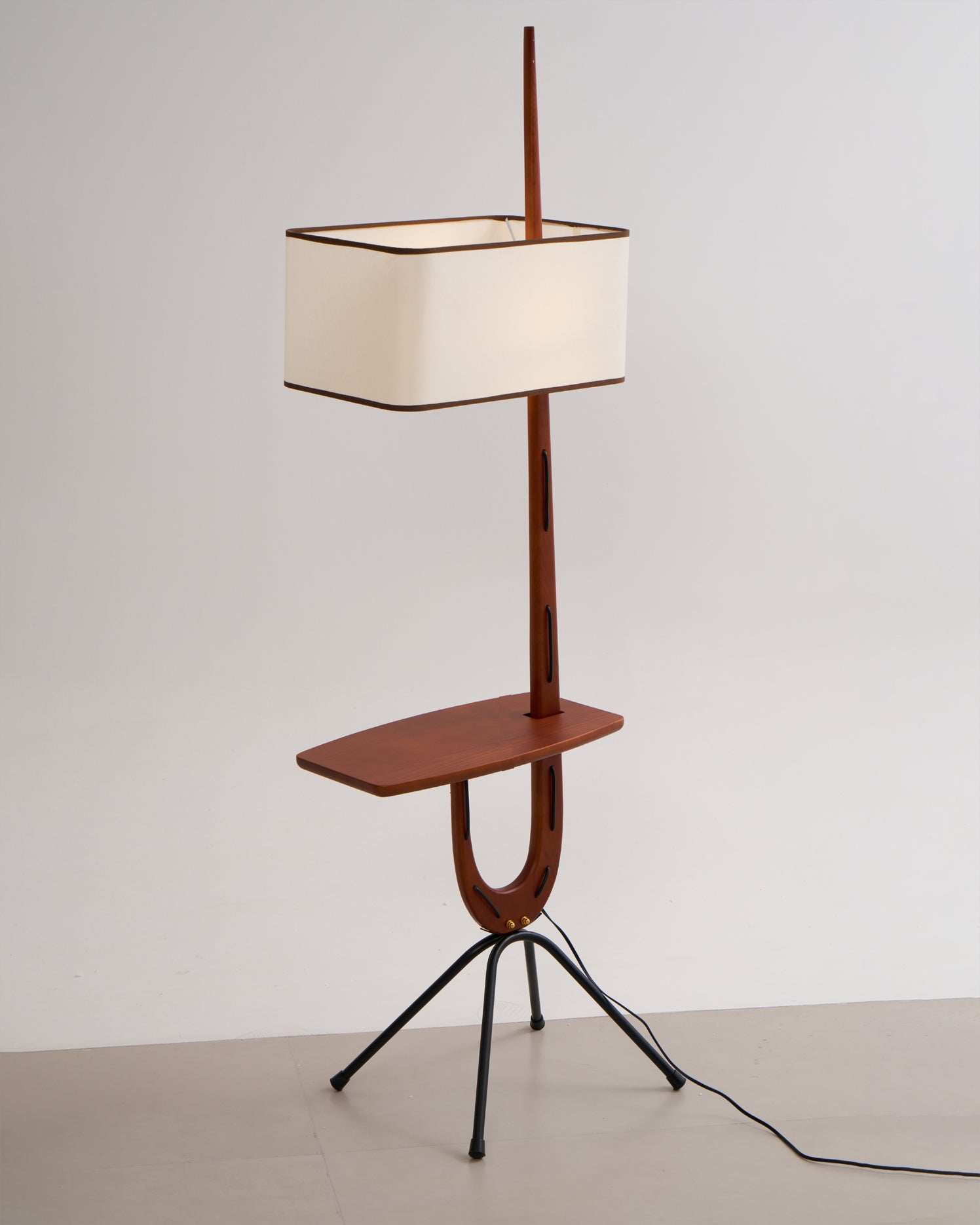 Vemara Mid Century Wood Floor Lamp - Blowlighting