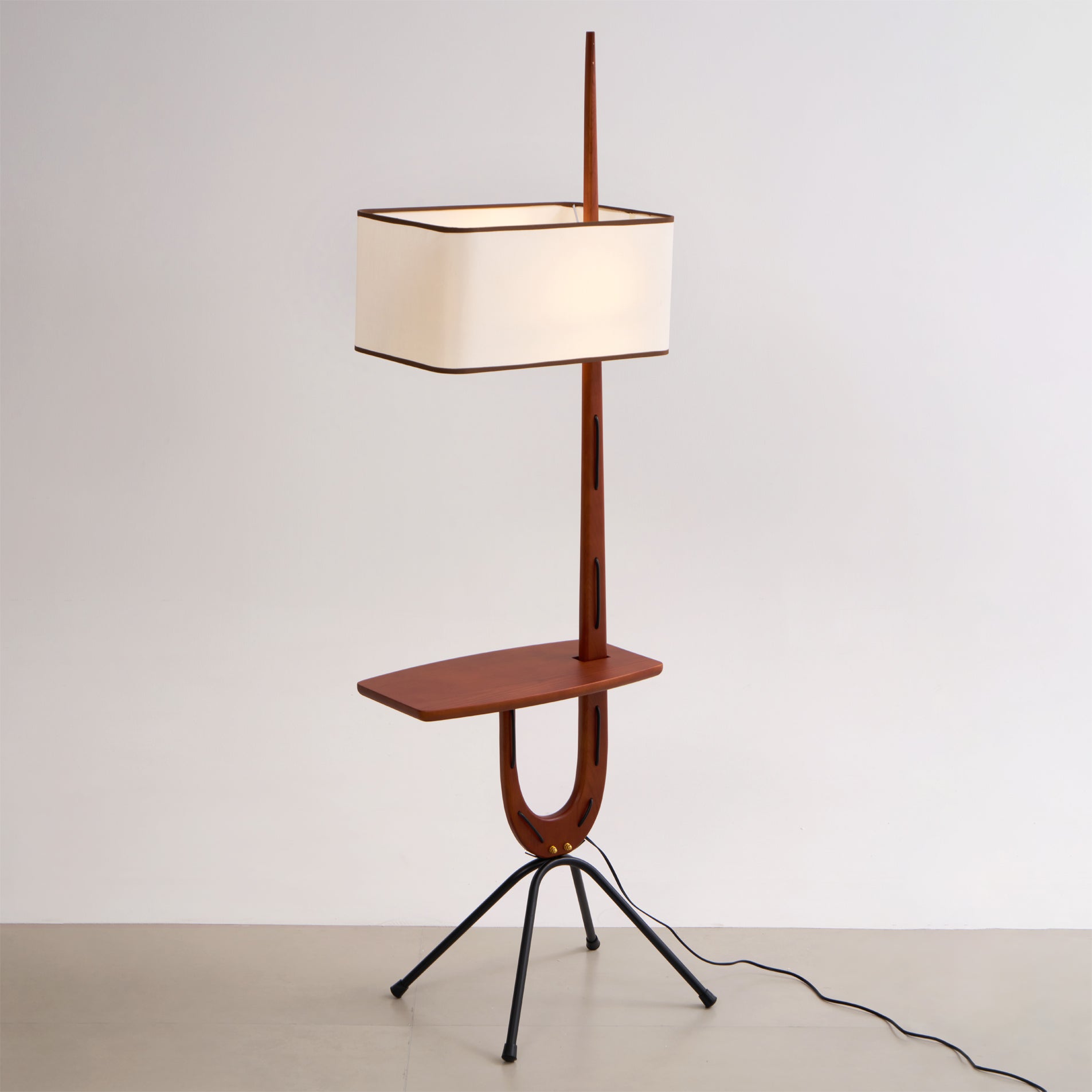 Vemara Mid Century Wood Floor Lamp - Blowlighting