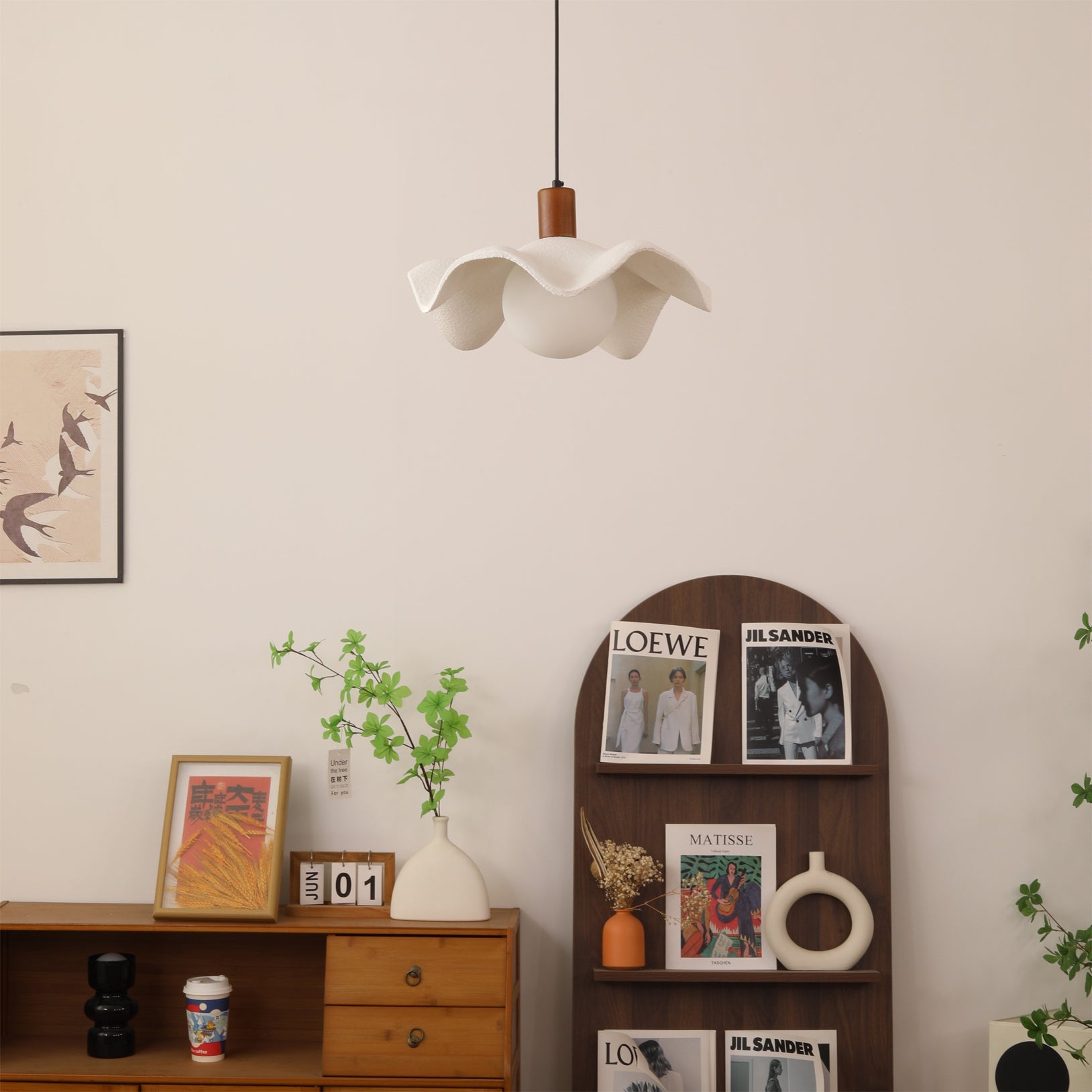 Rivale Minimalist Wood Pendant Light