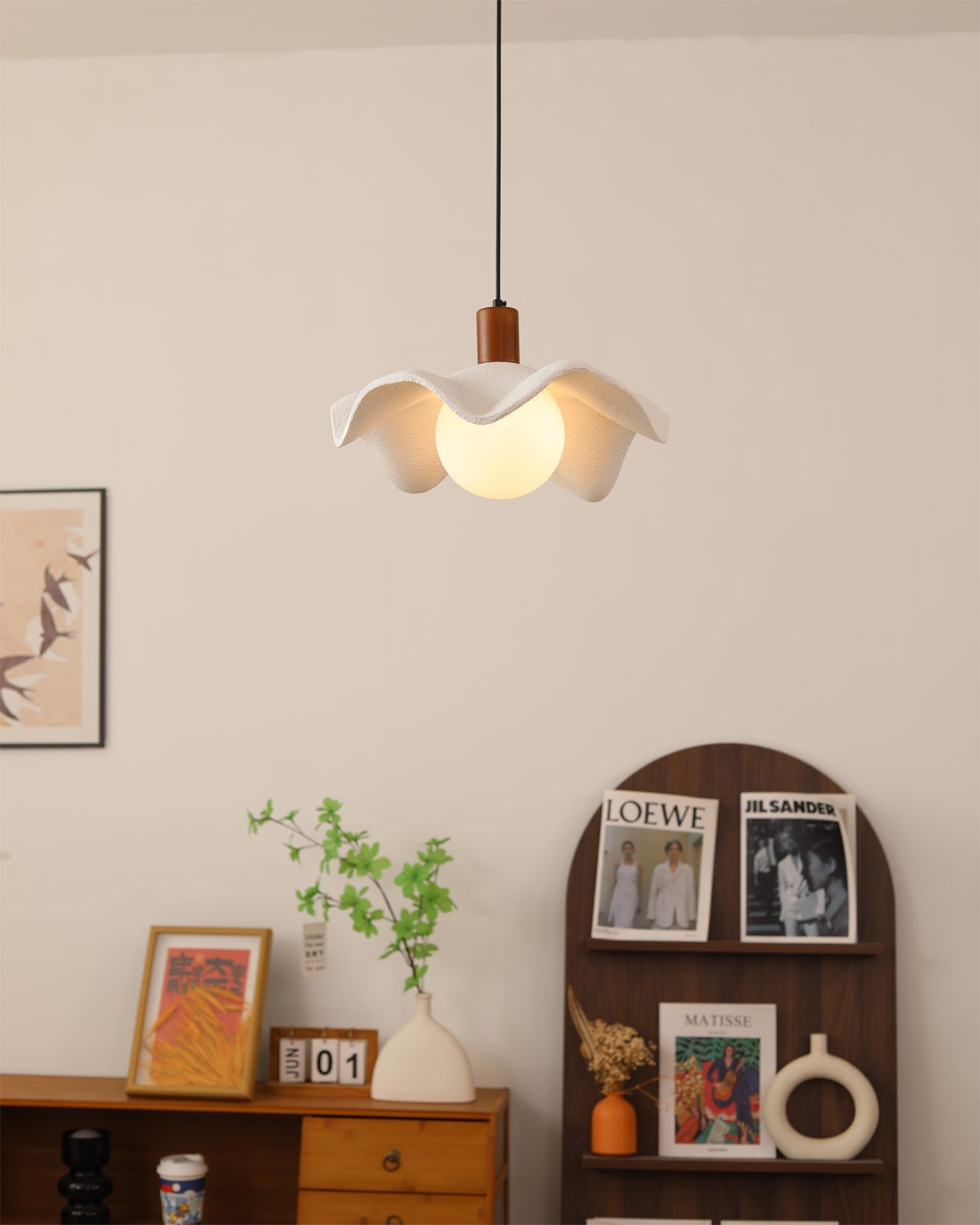 Rivale Minimalist Wood Pendant Light