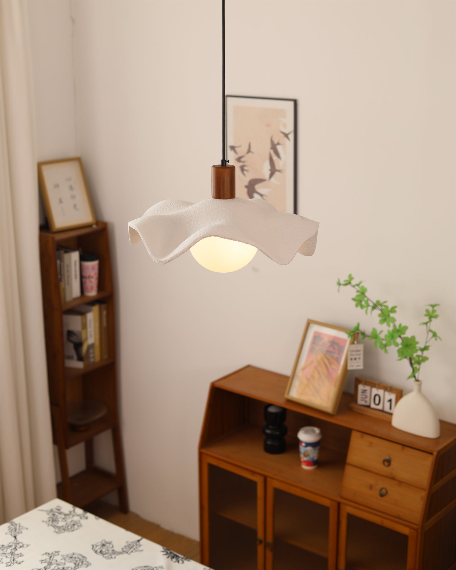 Rivale Minimalist Wood Pendant Light