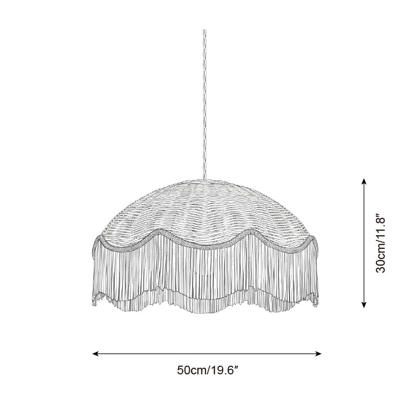 Rivara Bohemian Rattan Pendant Light
