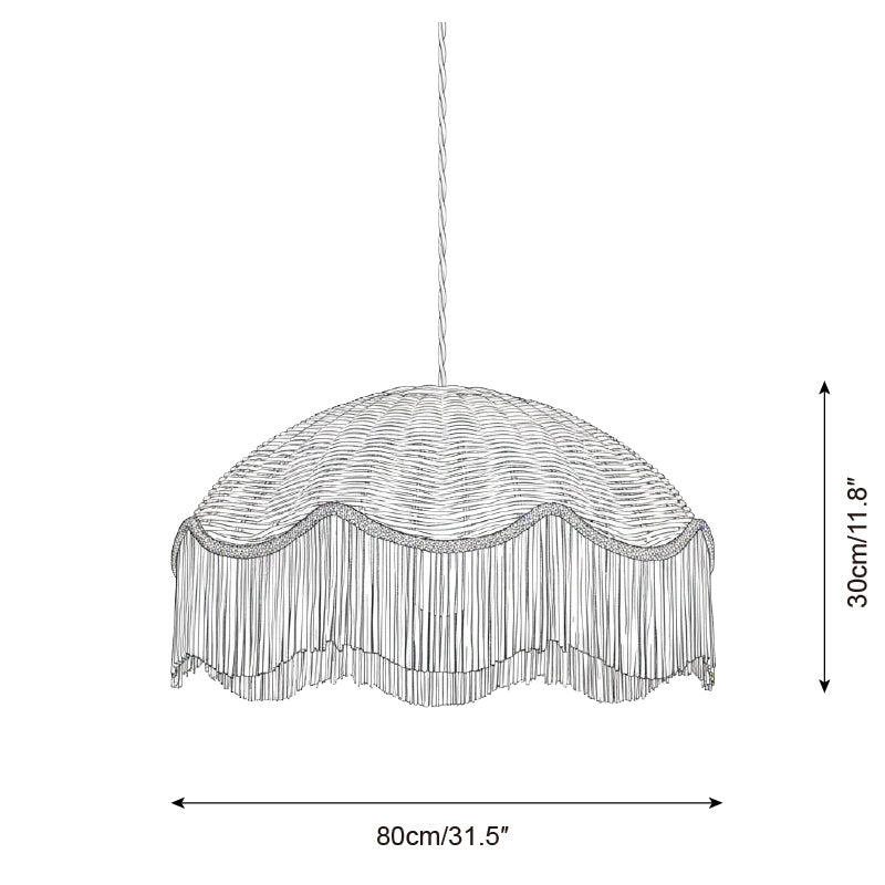 Rivara Bohemian Rattan Pendant Light