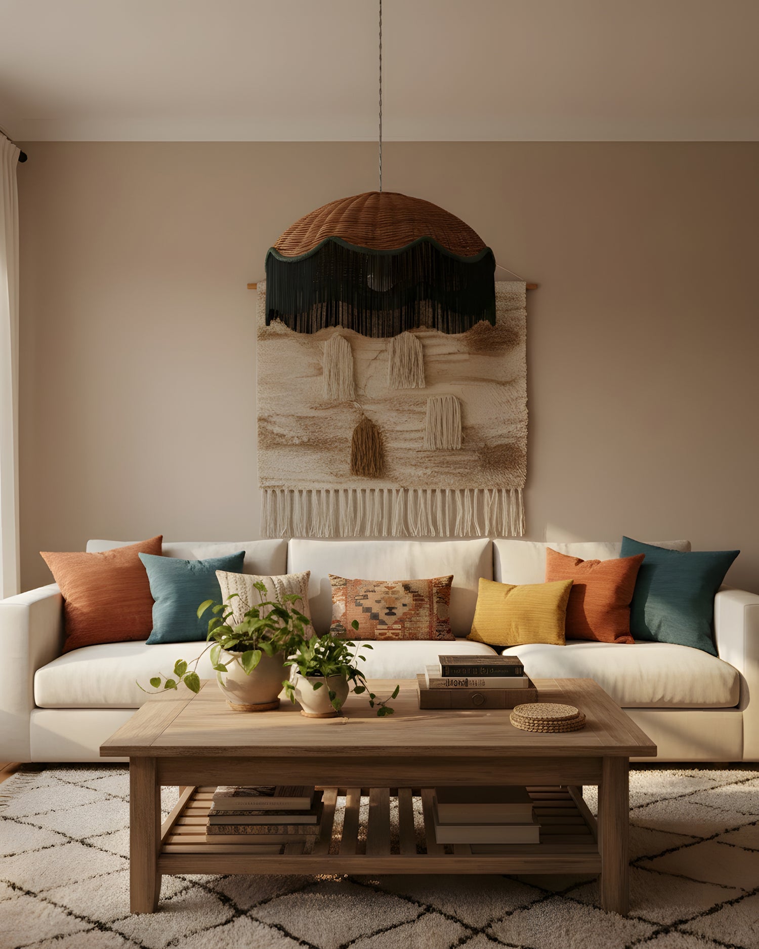 Rivara Bohemian Rattan Pendant Light