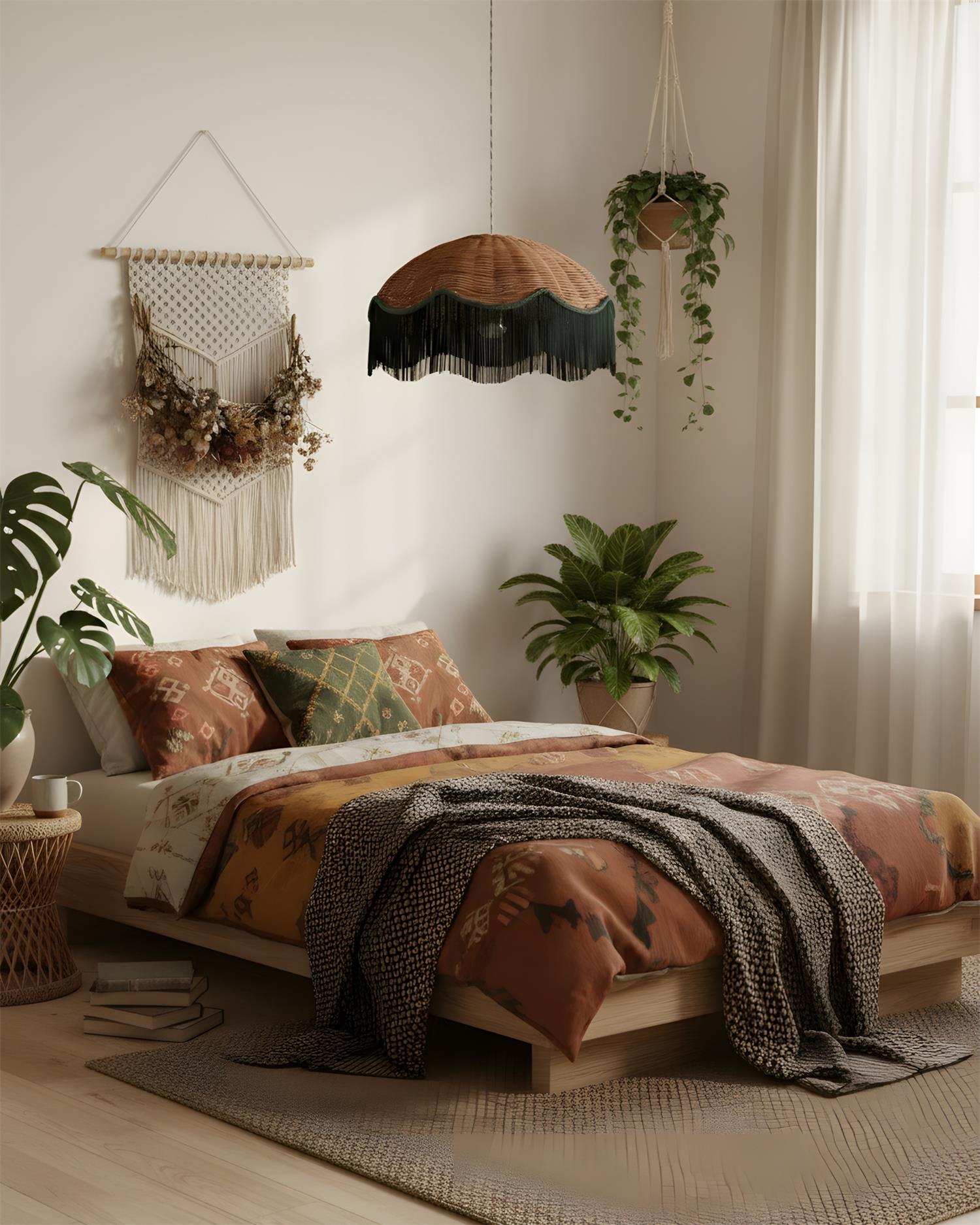 Rivara Bohemian Rattan Pendant Light