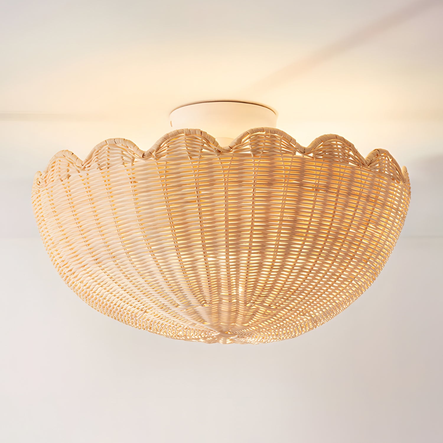 Rivela Rustic Rattan Ceiling Light