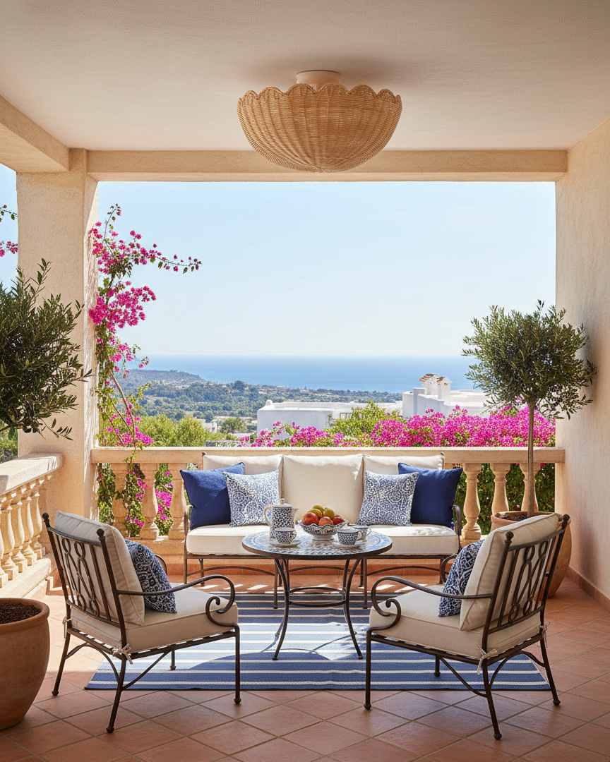 Rivela Rustic Rattan Ceiling Light